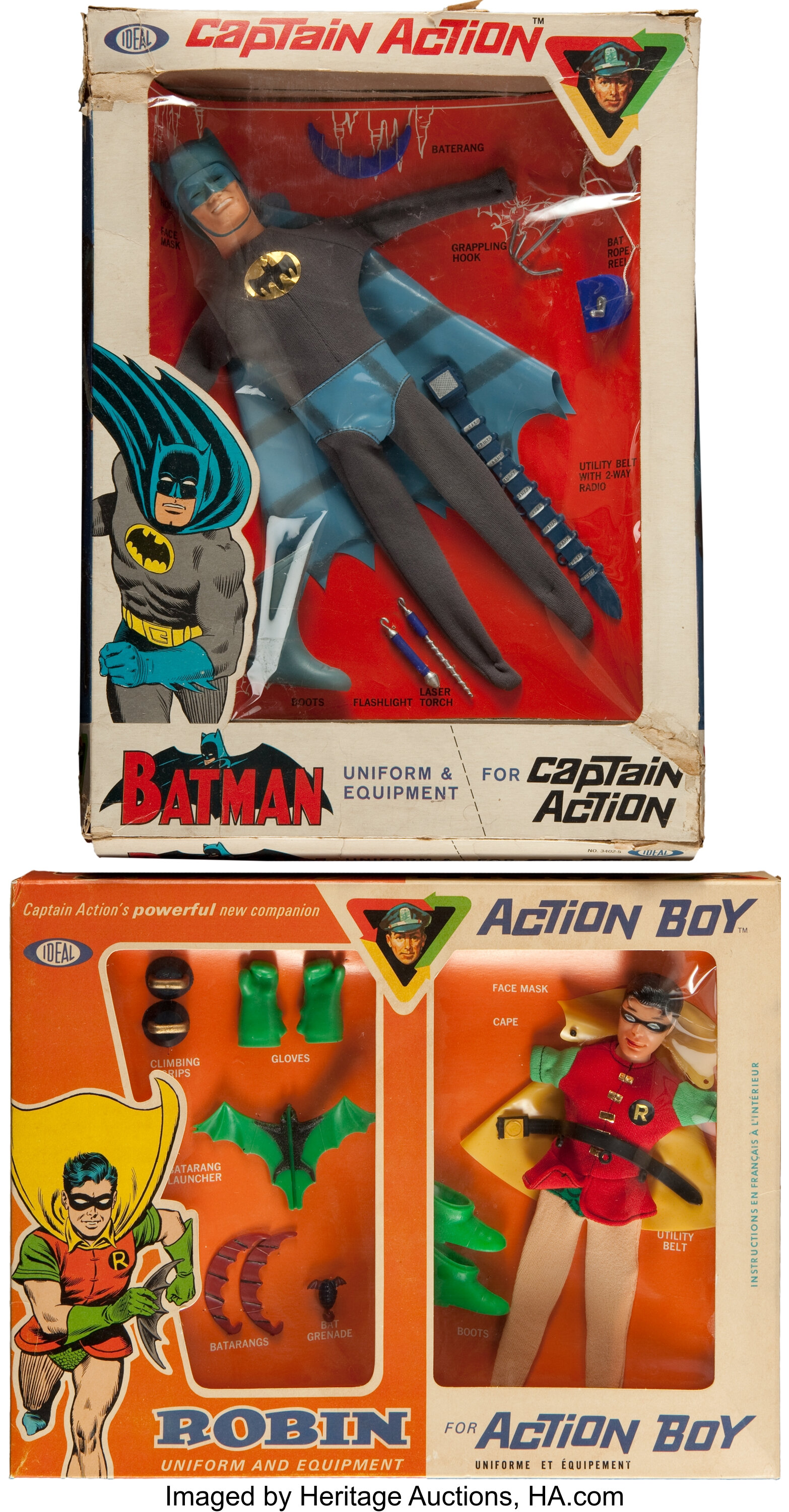 Captain Action Batman and Robin Uniform and Equipment Group (Ideal