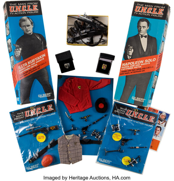 Vintage Gilbert Man From Uncle Illya Kuryakin Action Figure in Reproduction Box