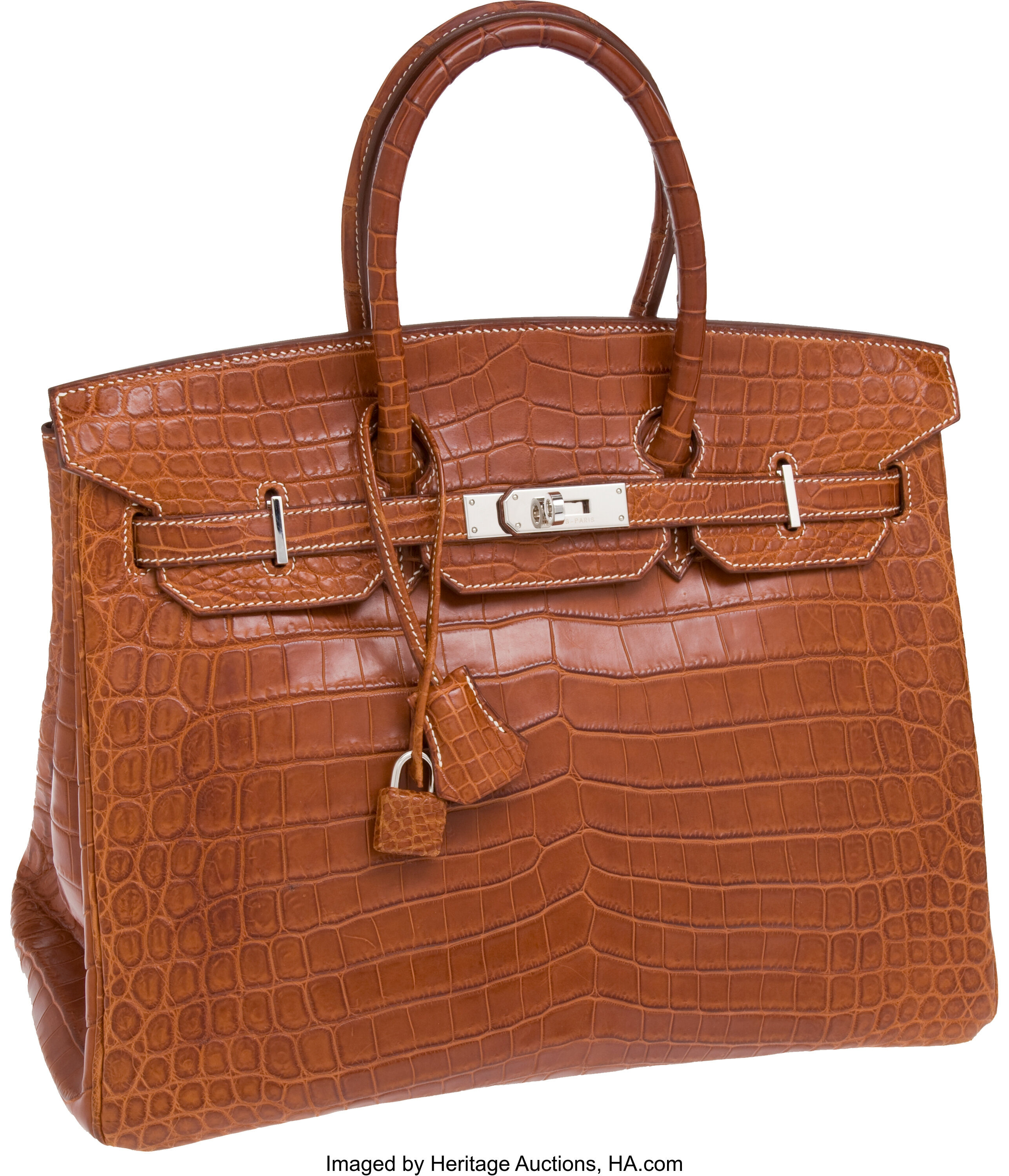 Hermes Birkin Bag 35cm Chocolate Brown Porosus Crocodile Palladium