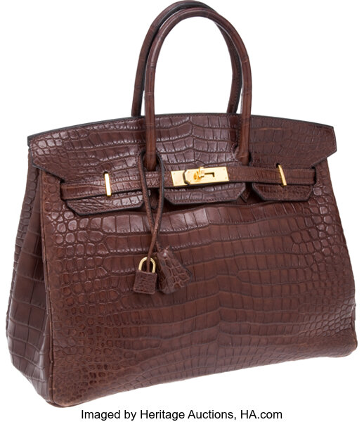 Hermes Hac 50 Birkin Bag Crocodile Mat Porosus Crocodile Palladium New