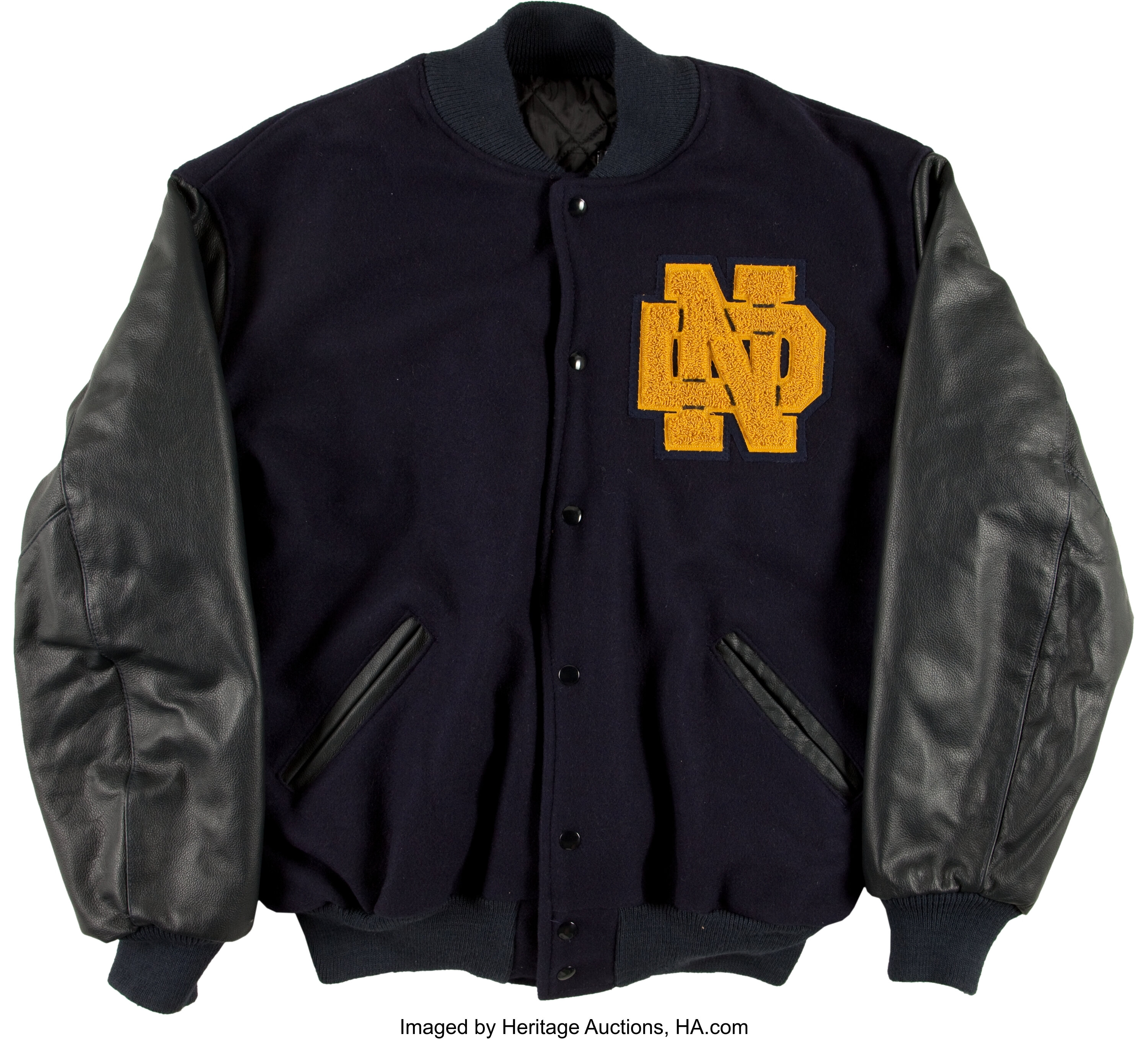 1990's Notre Dame Fighting Irish Letterman's Style Jacket.... | Lot ...