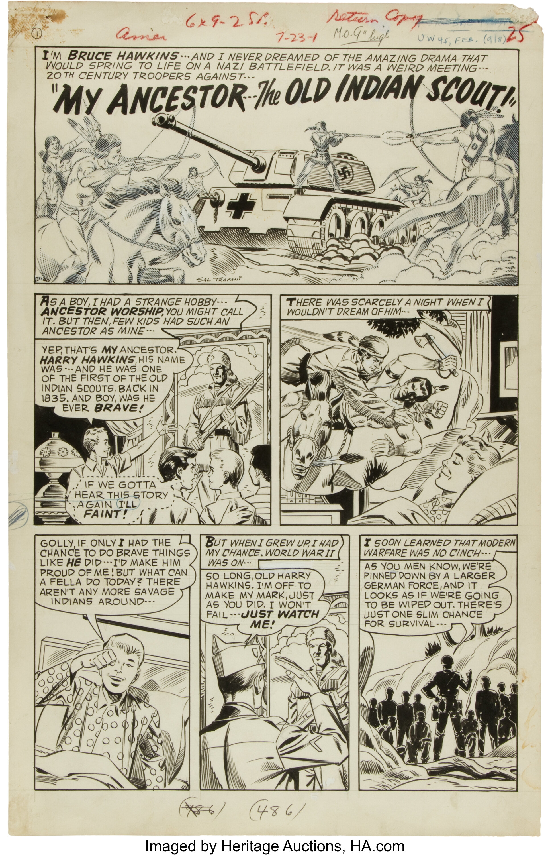 Steve Ditko And Sal Trapani Unknown Worlds 45 Page 1 Original Art Lot Heritage Auctions