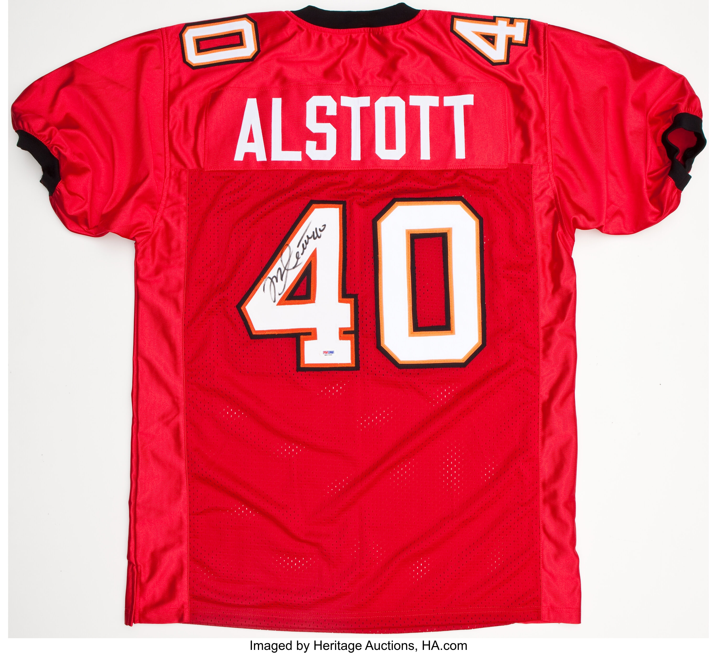 Mike Alstott Signed Tampa Bay Buccaneers Jersey. Football