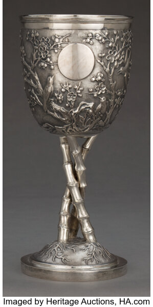 Lot 5: Chinese Export Silver-Gilt Goblet