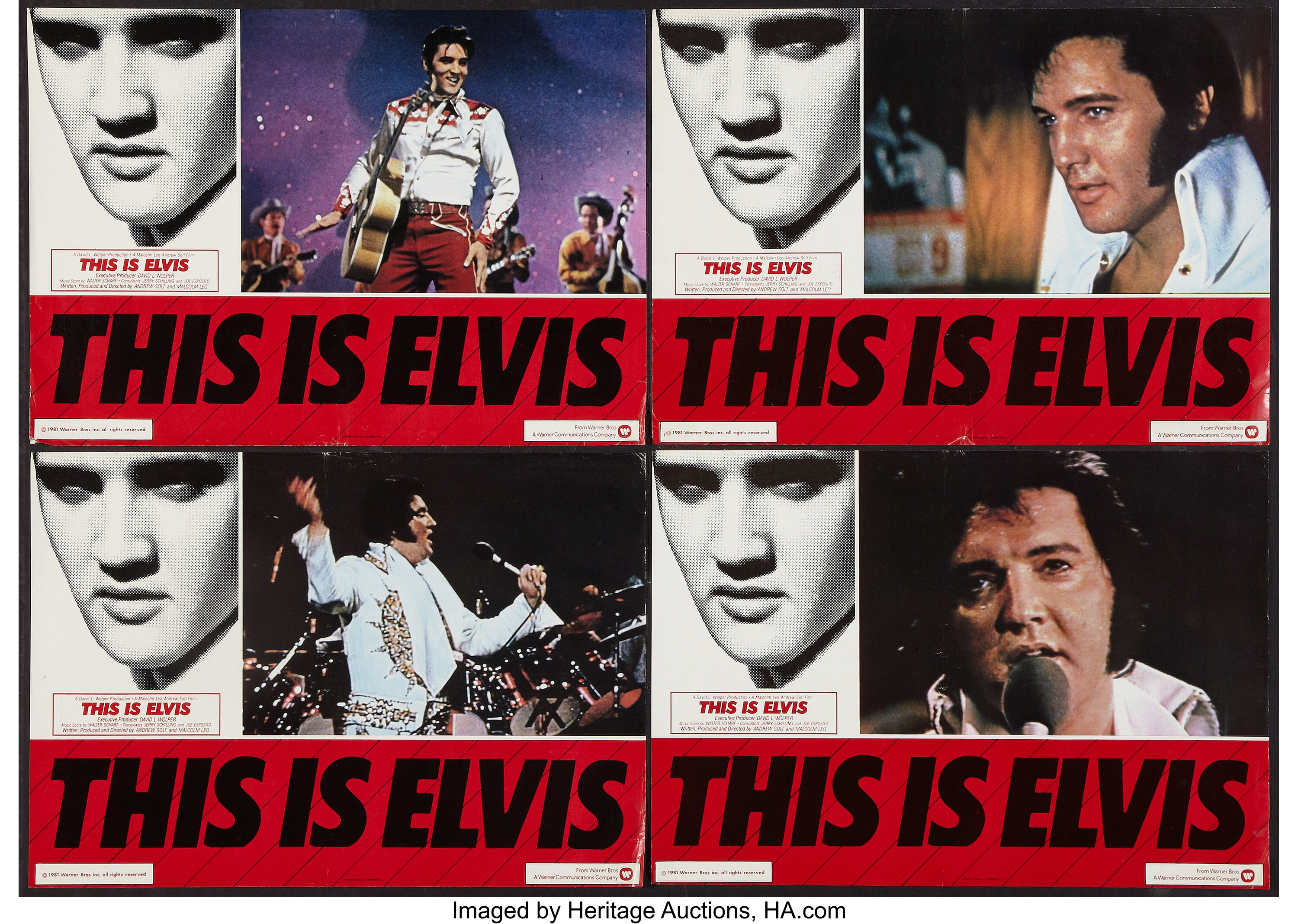 This Is Elvis (Warner Brothers, 1981). Deluxe Lobby Cards (7) (11