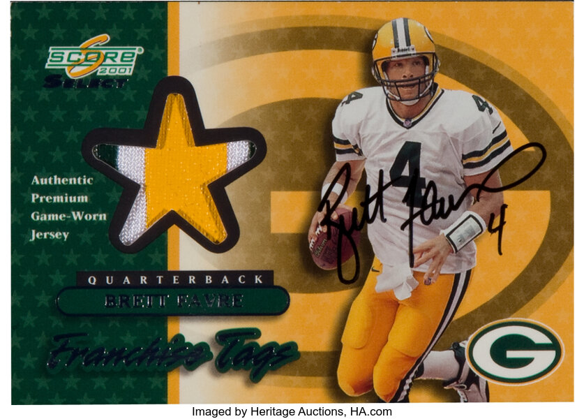 Brett favre jersey card new arrivals