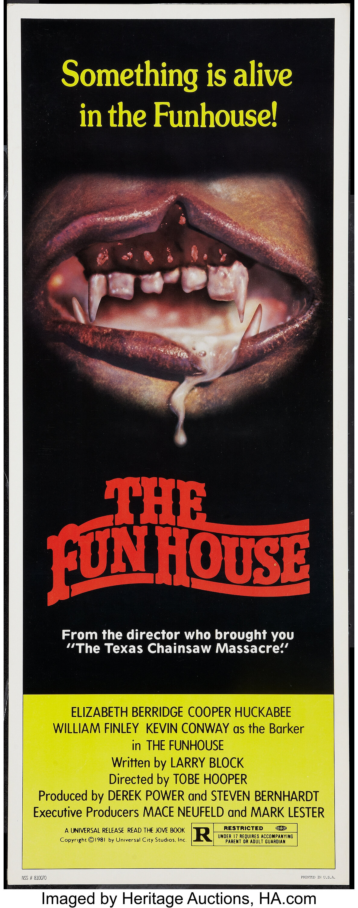 The Funhouse Universal 1981 Insert 14 X 36 Horror Lot Heritage Auctions