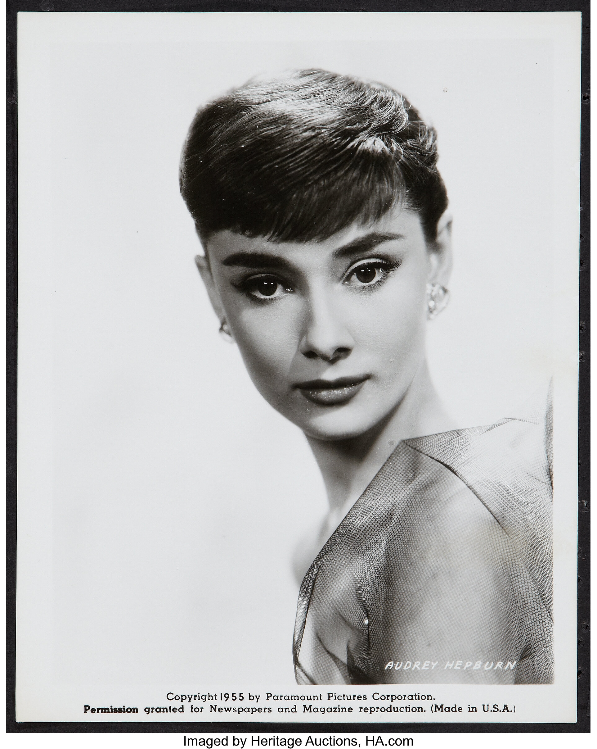 Audrey Hepburn (Paramount, 1955). Portrait Photo (8