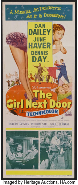 The Girl Next Door 20th Century Fox 1953 Insert 14 X