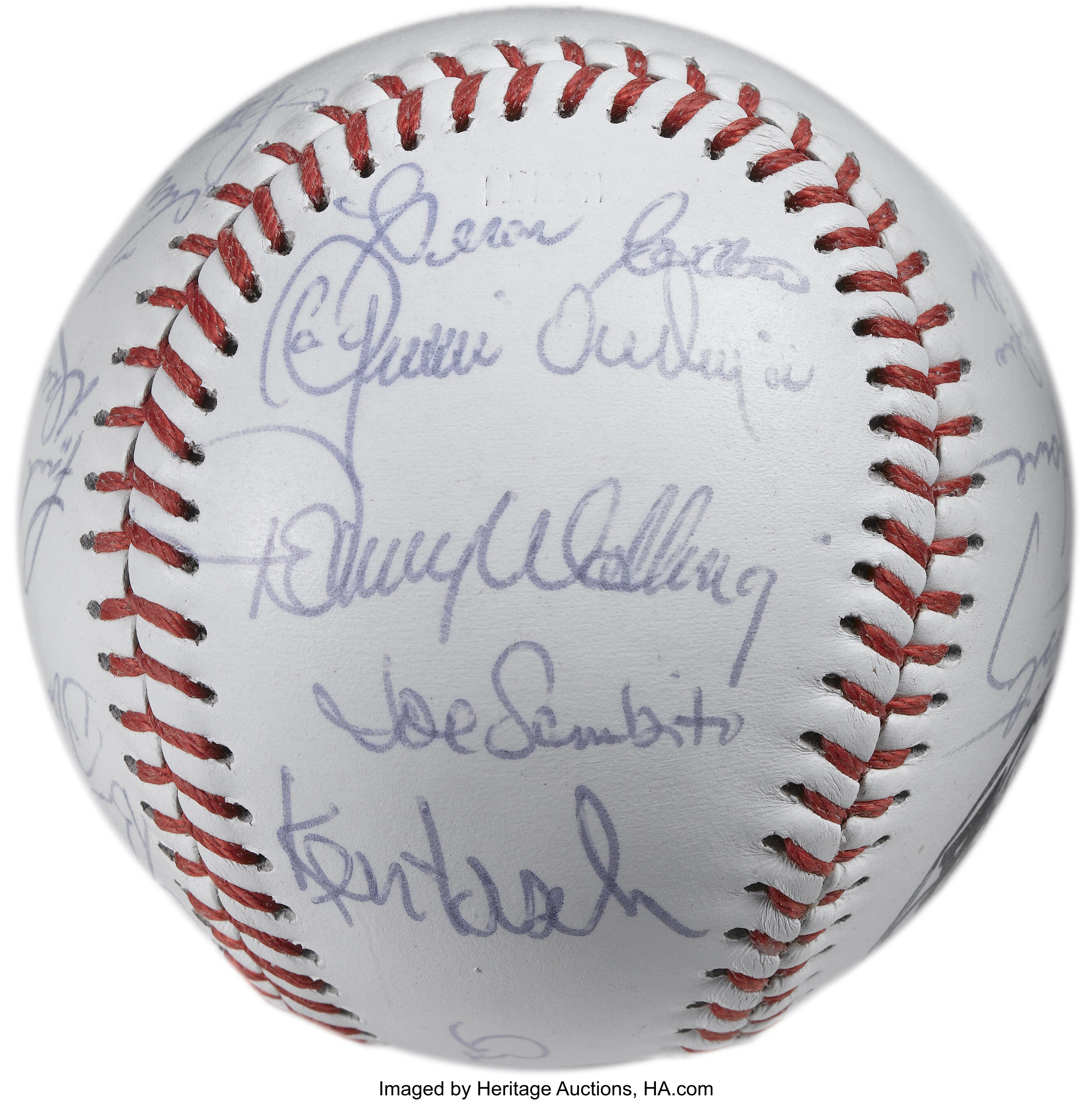 1980 Houston Astros Team Signed Baseball. Twenty-two signatures, Lot  #12459