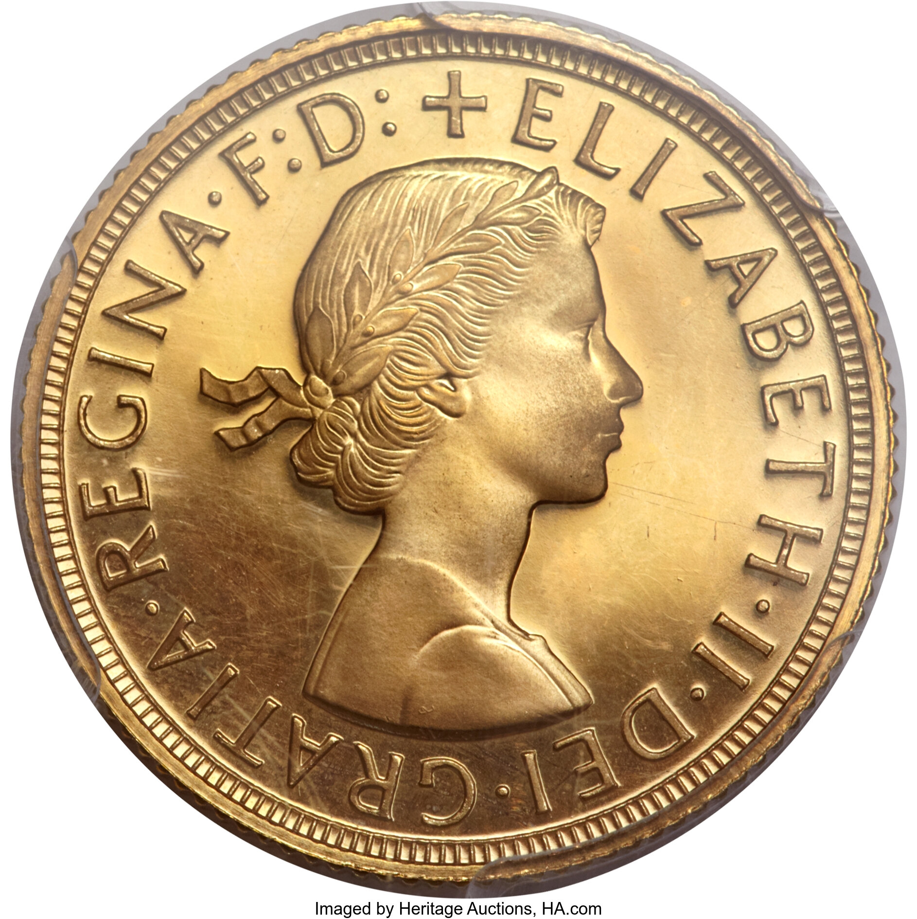 Great Britain: Elizabeth II gold Proof Sovereign 1958,... Great | Lot ...