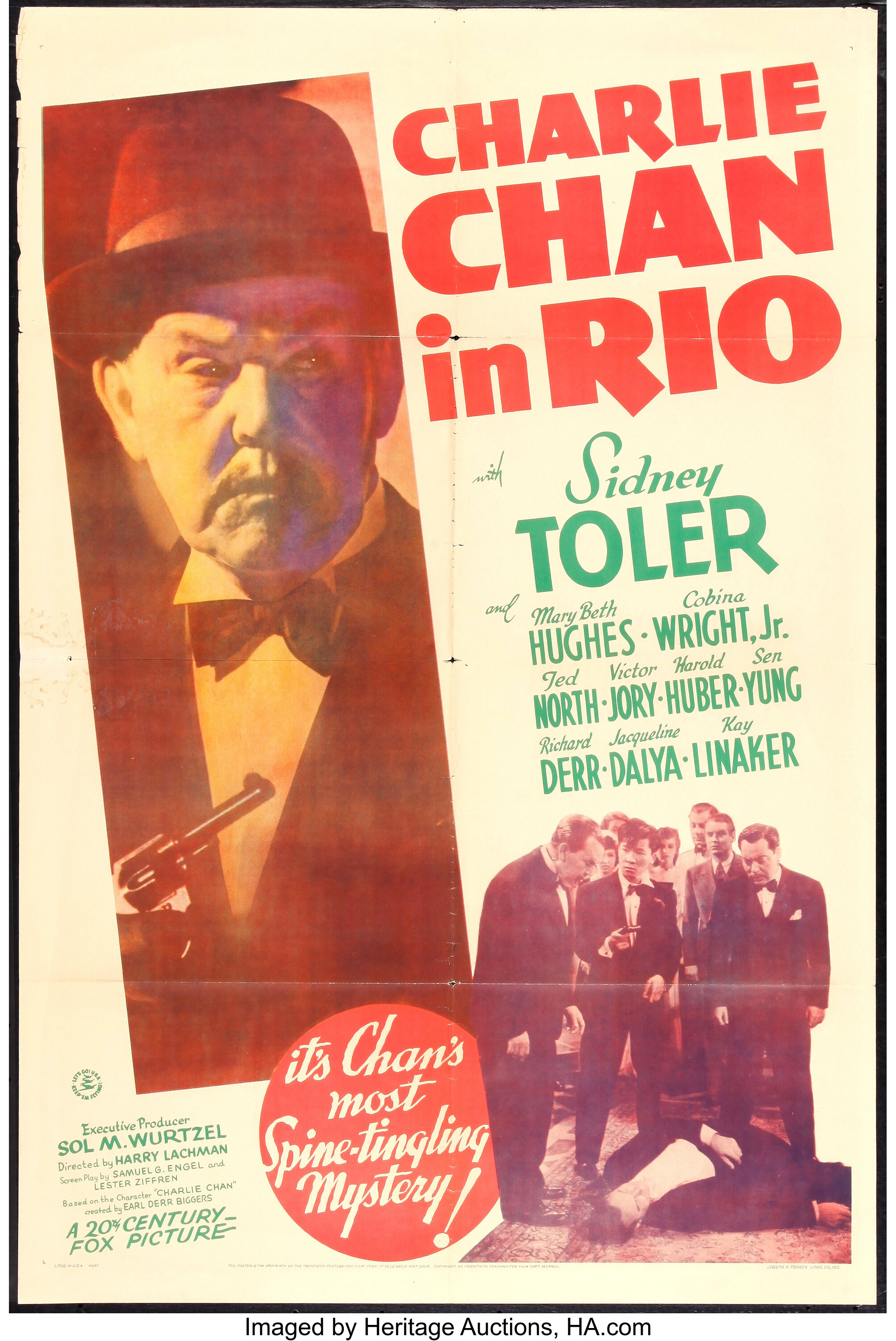 Charlie Chan in Rio (20th Century Fox, 1941). One Sheet (27