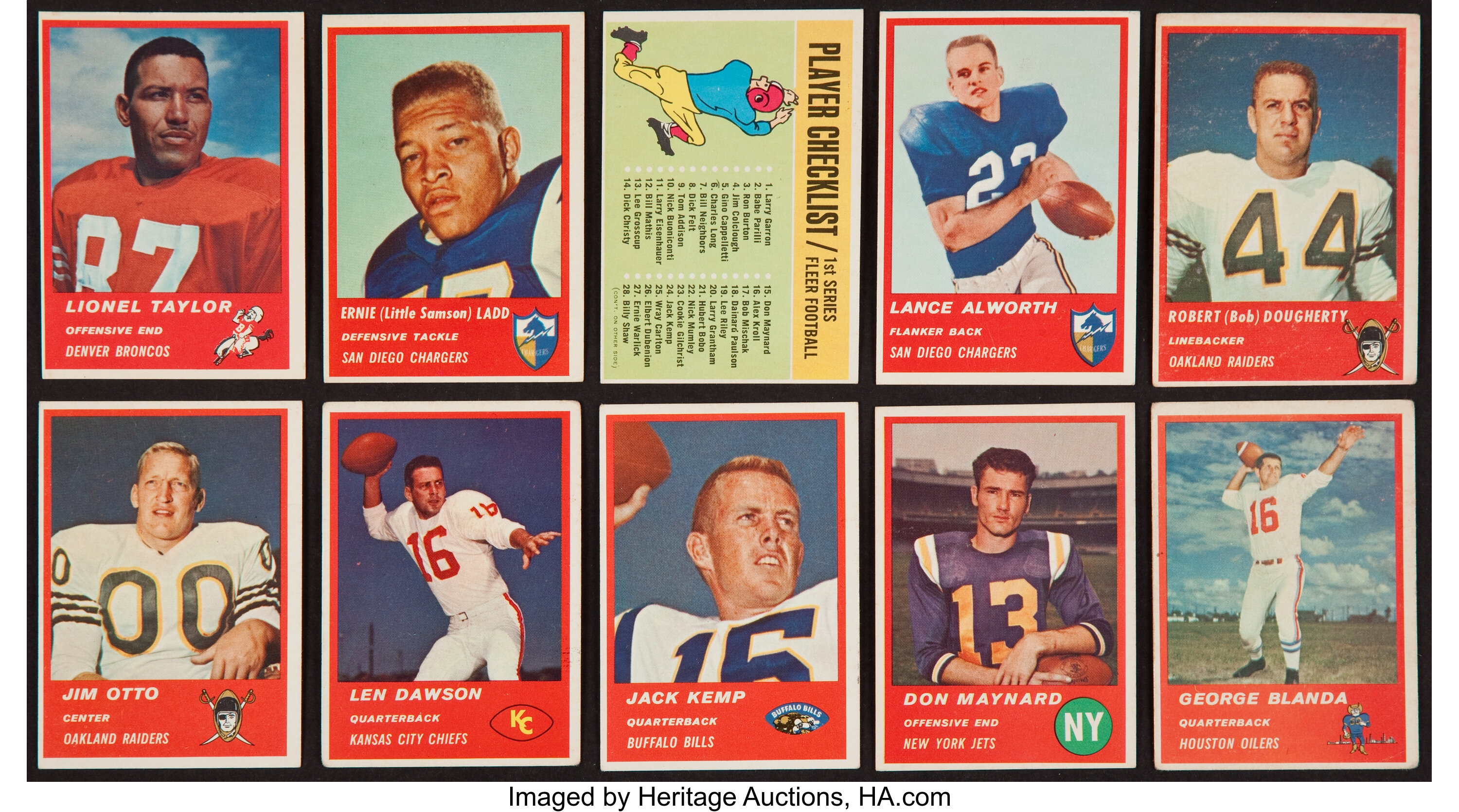 1963 Fleer Football Near Set (87/88) - Including PSA-Graded Lance