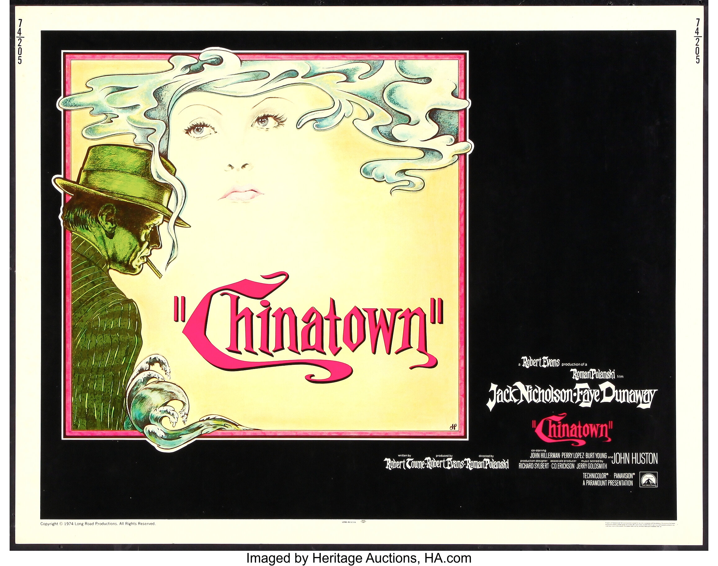 Chinatown (Paramount, 1974). Half Sheet (22