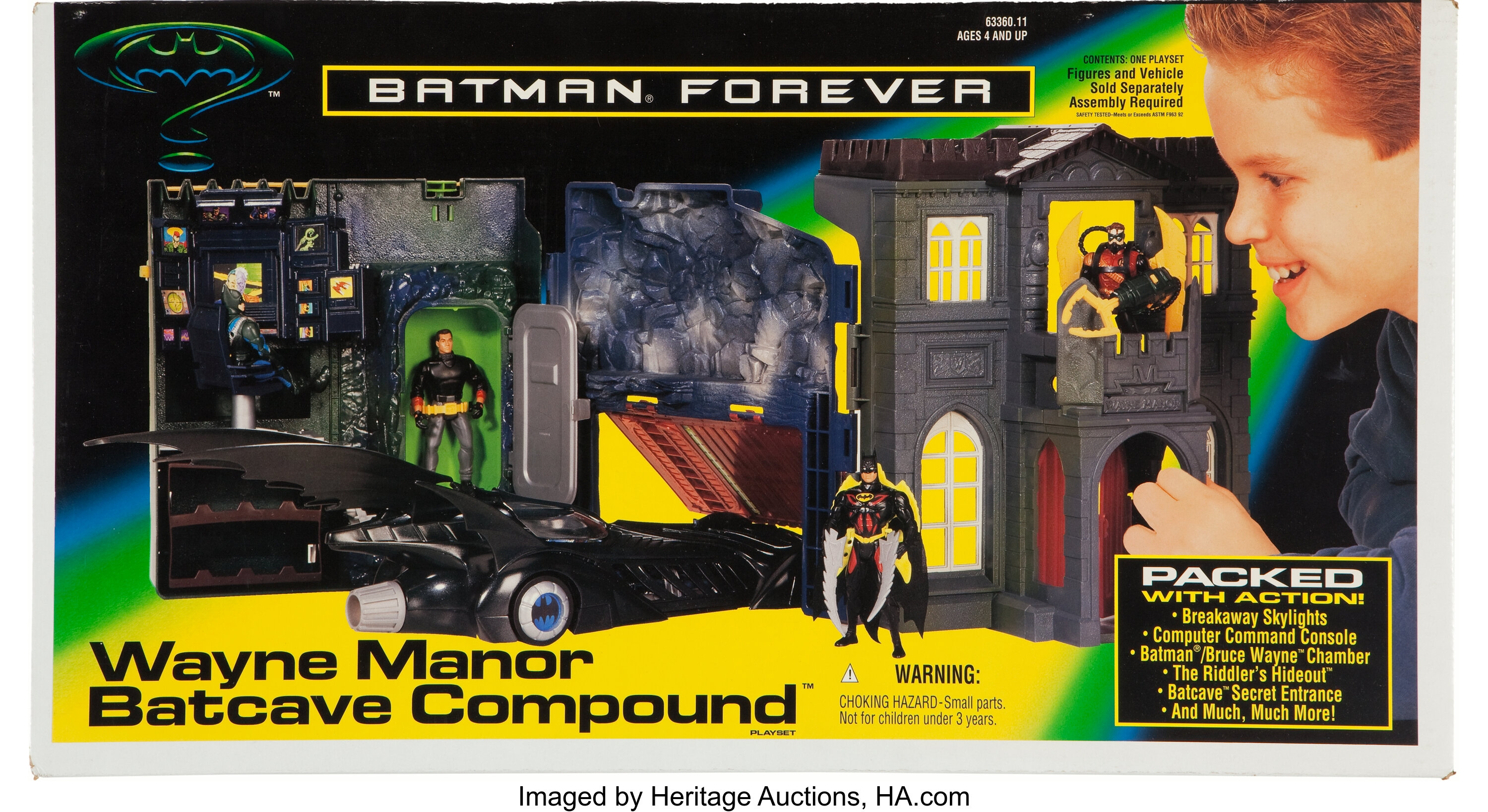 Batman Forever Wayne Manor Batcave Compound Boxed Playset (Kenner, | Lot  #10588 | Heritage Auctions