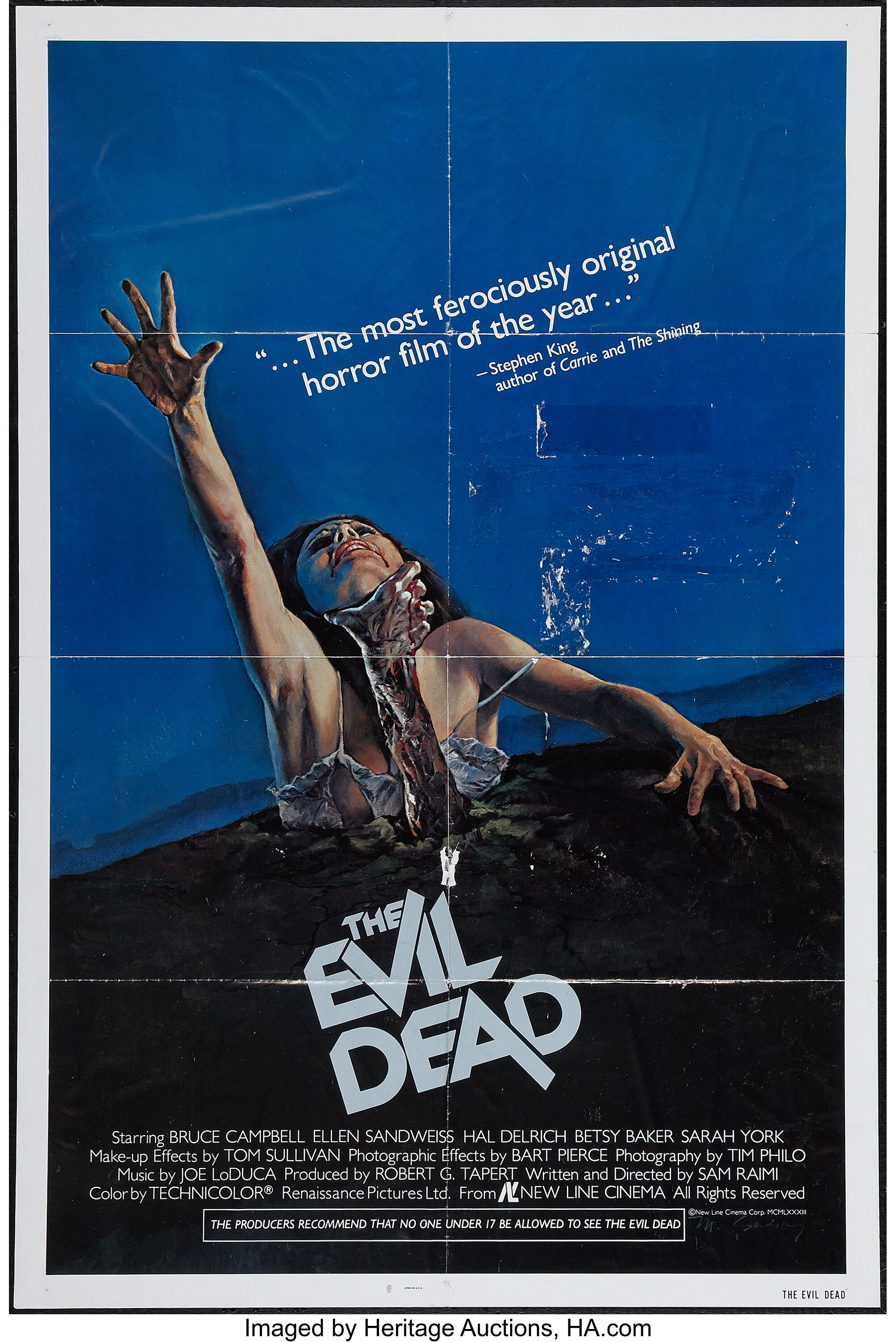 The Evil Dead (New Line, 1981). Fine/Very Fine. Mini Lobby Cards, Lot  #54150