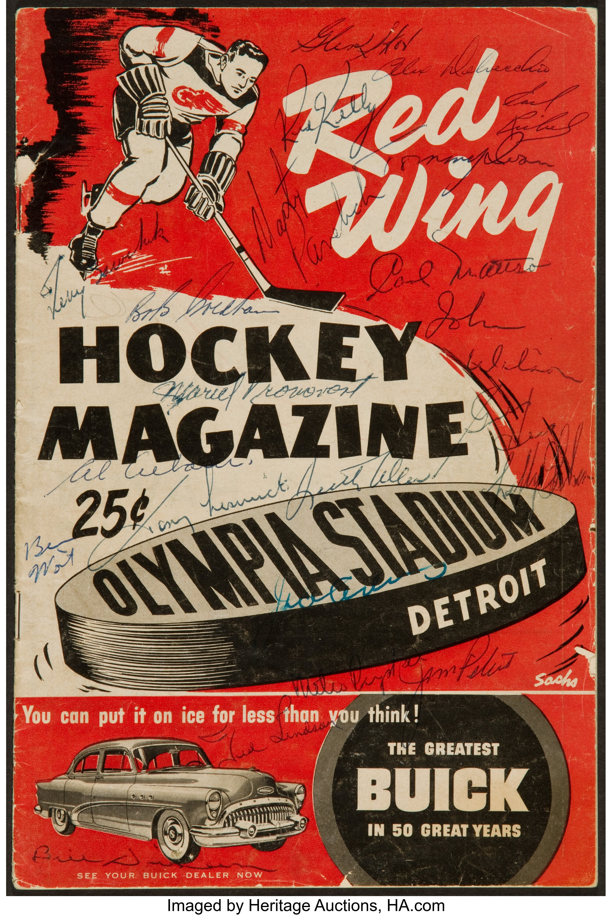 Rare, Vintage, Detroit Red Wings, Verticle Banner, NHL, Sports Memorabilia