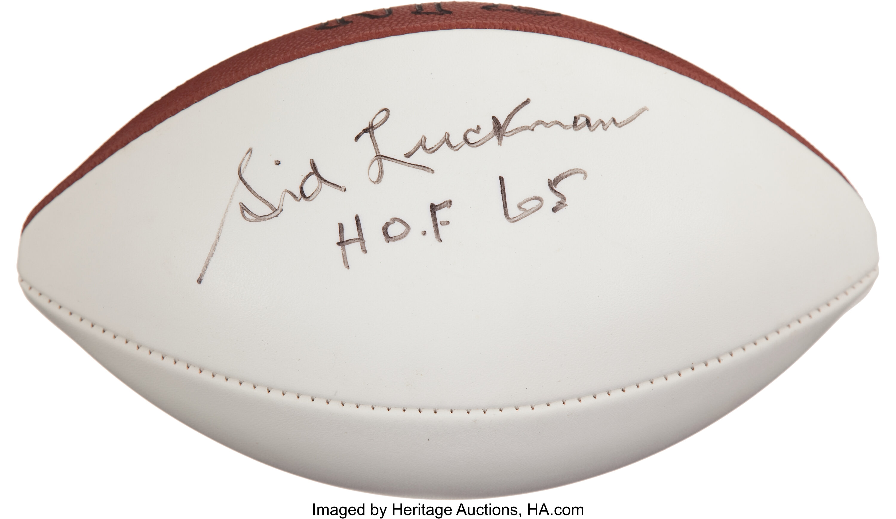 RARE Sid Luckman Signed 1960's Football Chicago Bears JSA COA — Showpieces  Sports