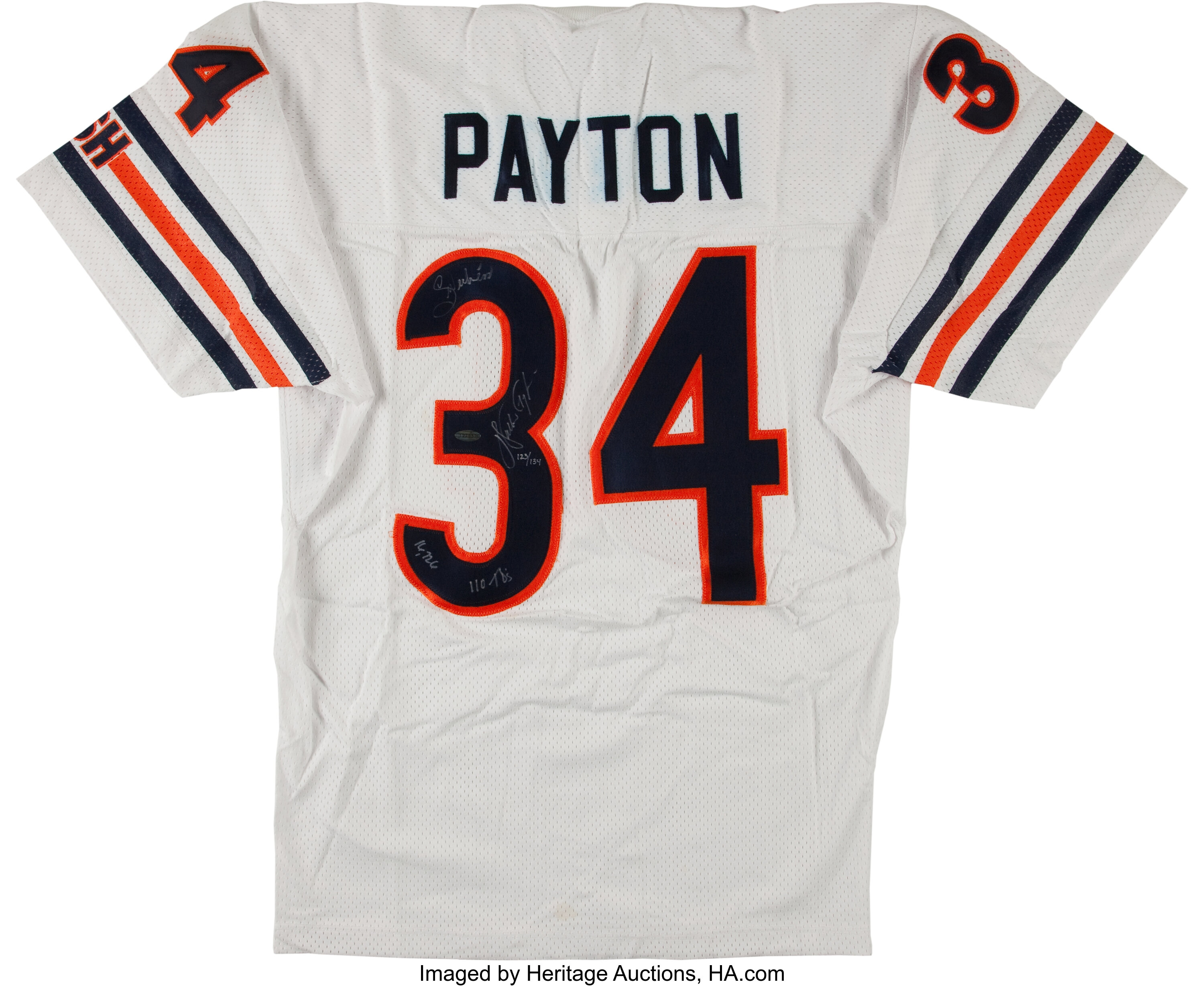 Walter Payton Signed Bears Jersey with (5) Inscriptons (Payton