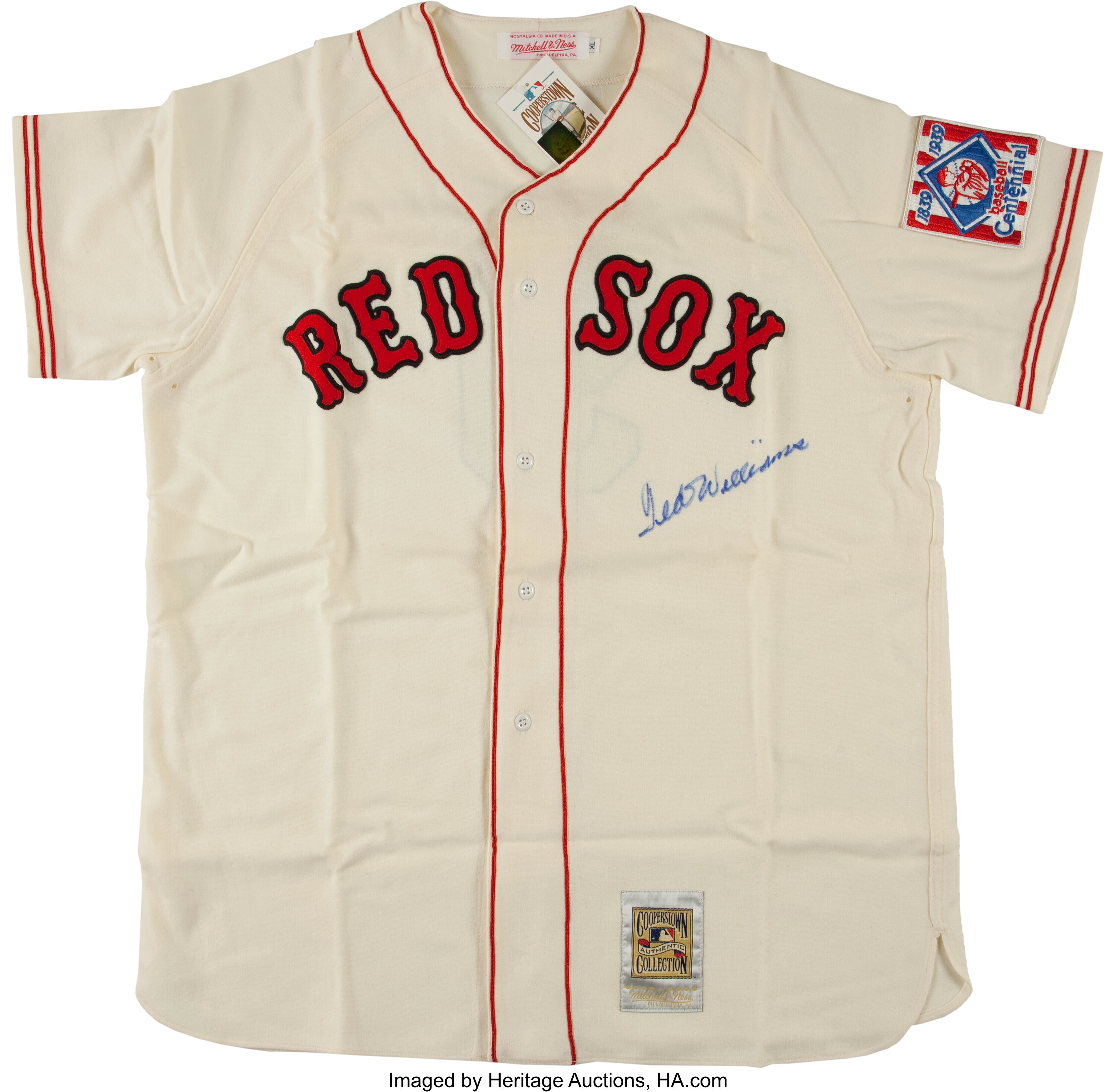 Ted Williams Signed Boston Red Sox Jersey.  Baseball, Lot #42061