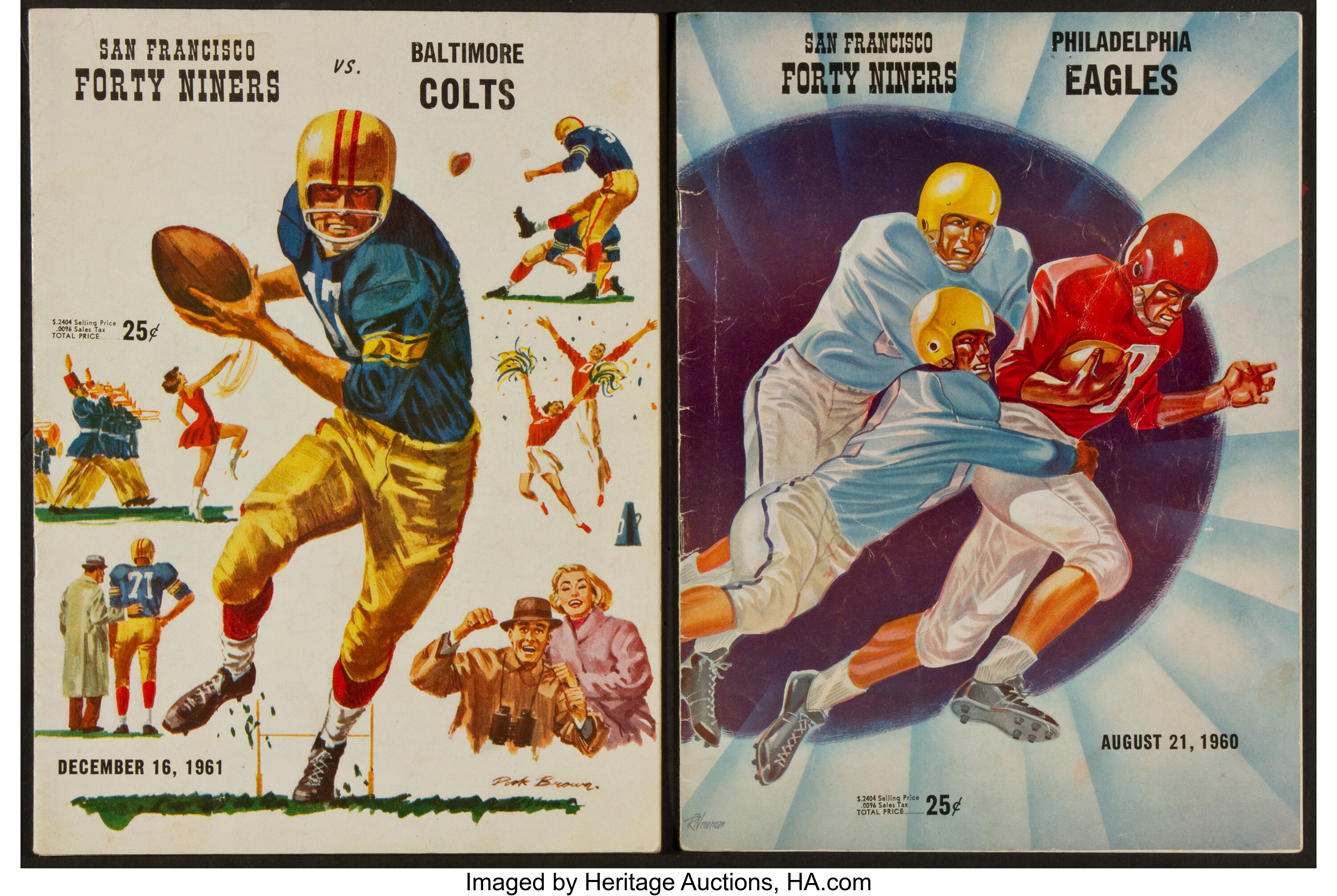 Original SF 49ers Forty-Niners v Baltimore Colts Program Dec 18 1960 UNITAS