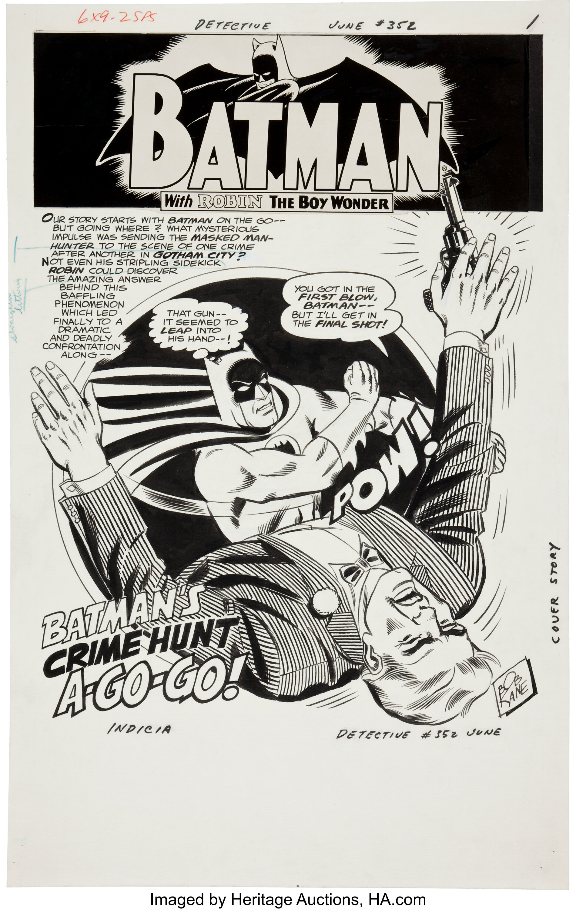 Sheldon Moldoff and Joe Giella Detective Comics #352 Batman Splash | Lot  #92206 | Heritage Auctions