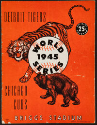 1945 World Series Program Chicago Cubs Detroit Tigers Memorabilia