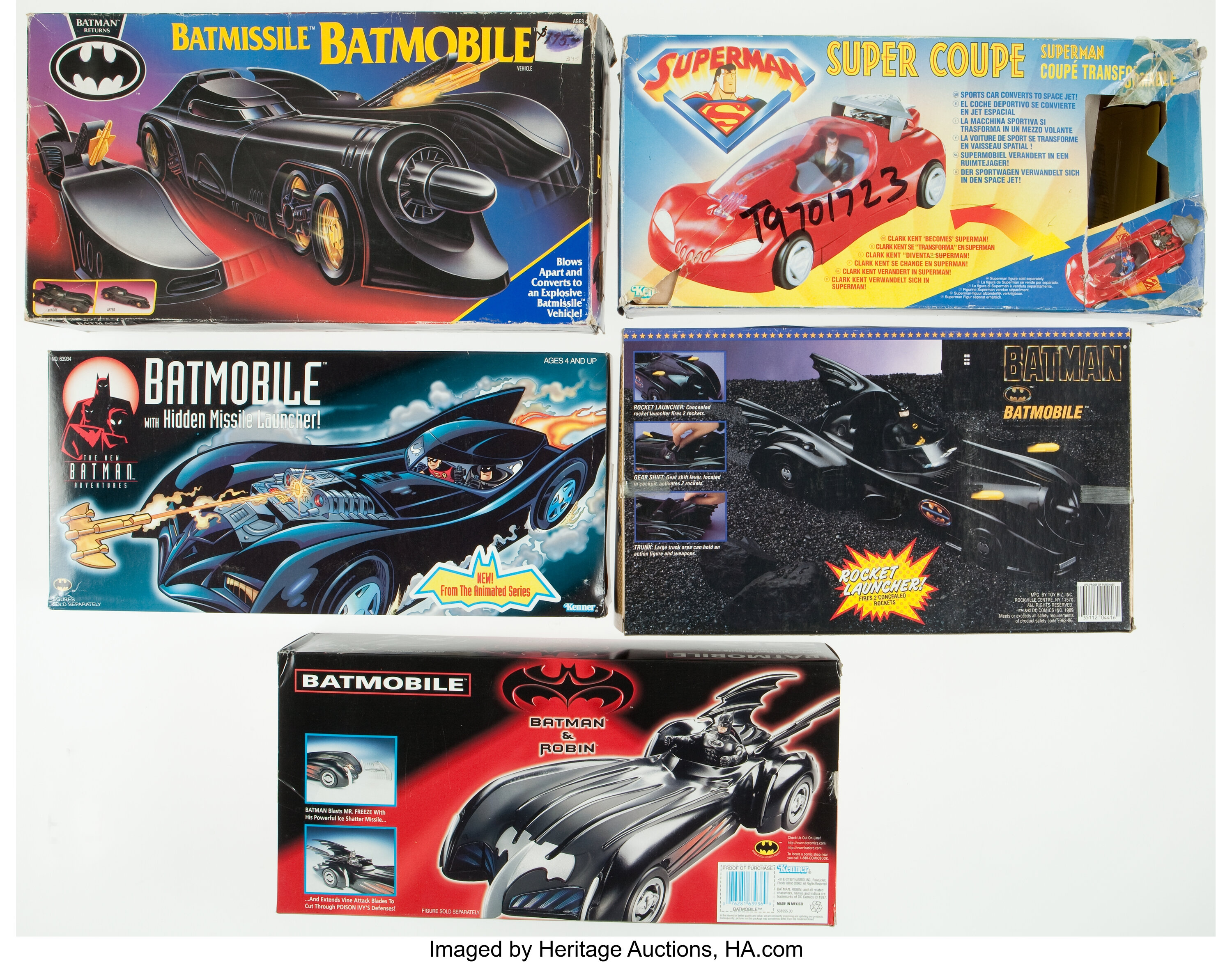 Batman Batmobile Toy Group (1989-97).... (Total: 5 Items) | Lot #11673 |  Heritage Auctions