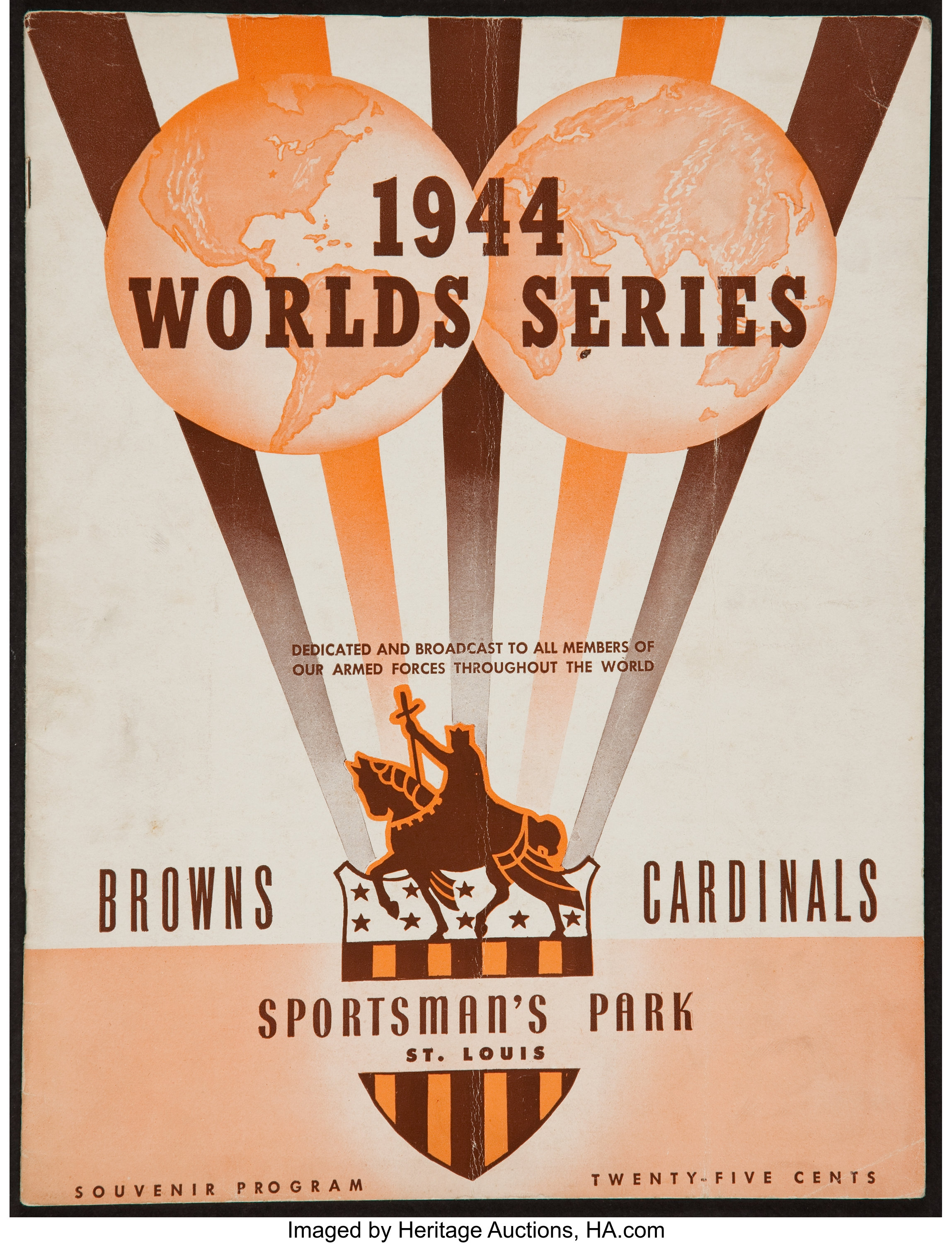 1944 World Series Program - St. Louis Browns Vs. St. Louis, Lot #43159