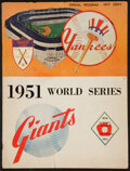 1951 World Series. Yankees, Giants Official Program. by [World Series  Program]., Search for rare books