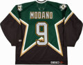 Mike Modano Signed Dallas Green Hockey Jersey (JSA) — RSA