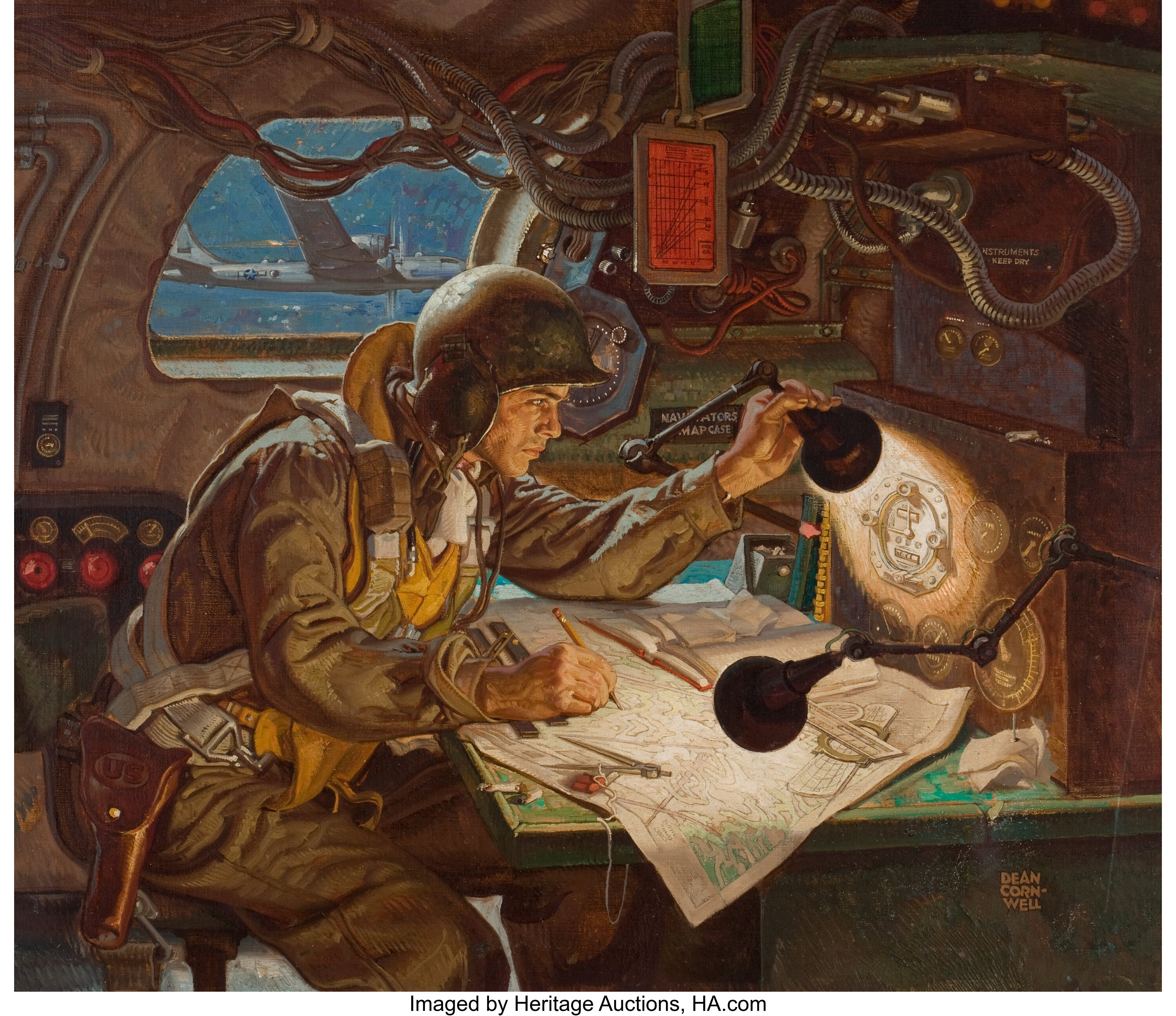DEAN CORNWELL (American, 1892-1960). On Target- Let's Finish the