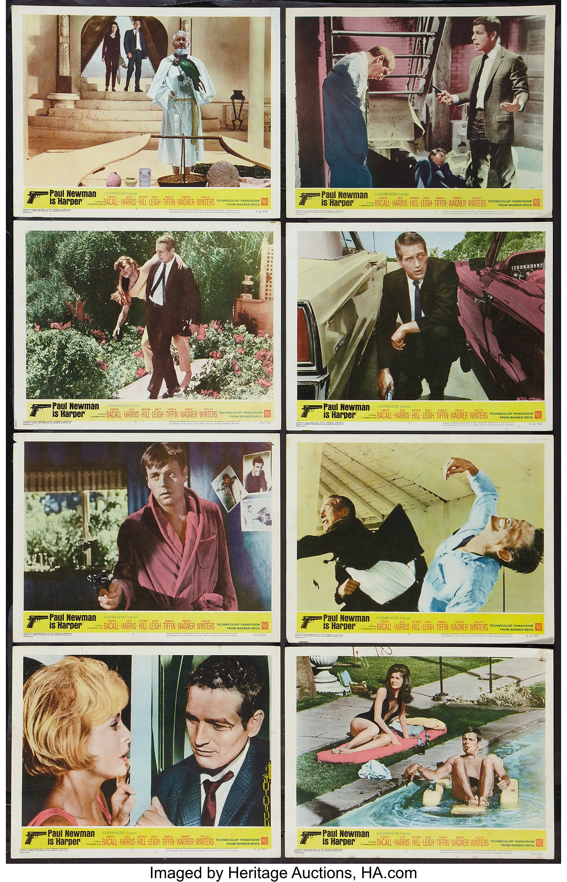 Harper (Warner Brothers, 1966). Lobby Card Set of 8 (11