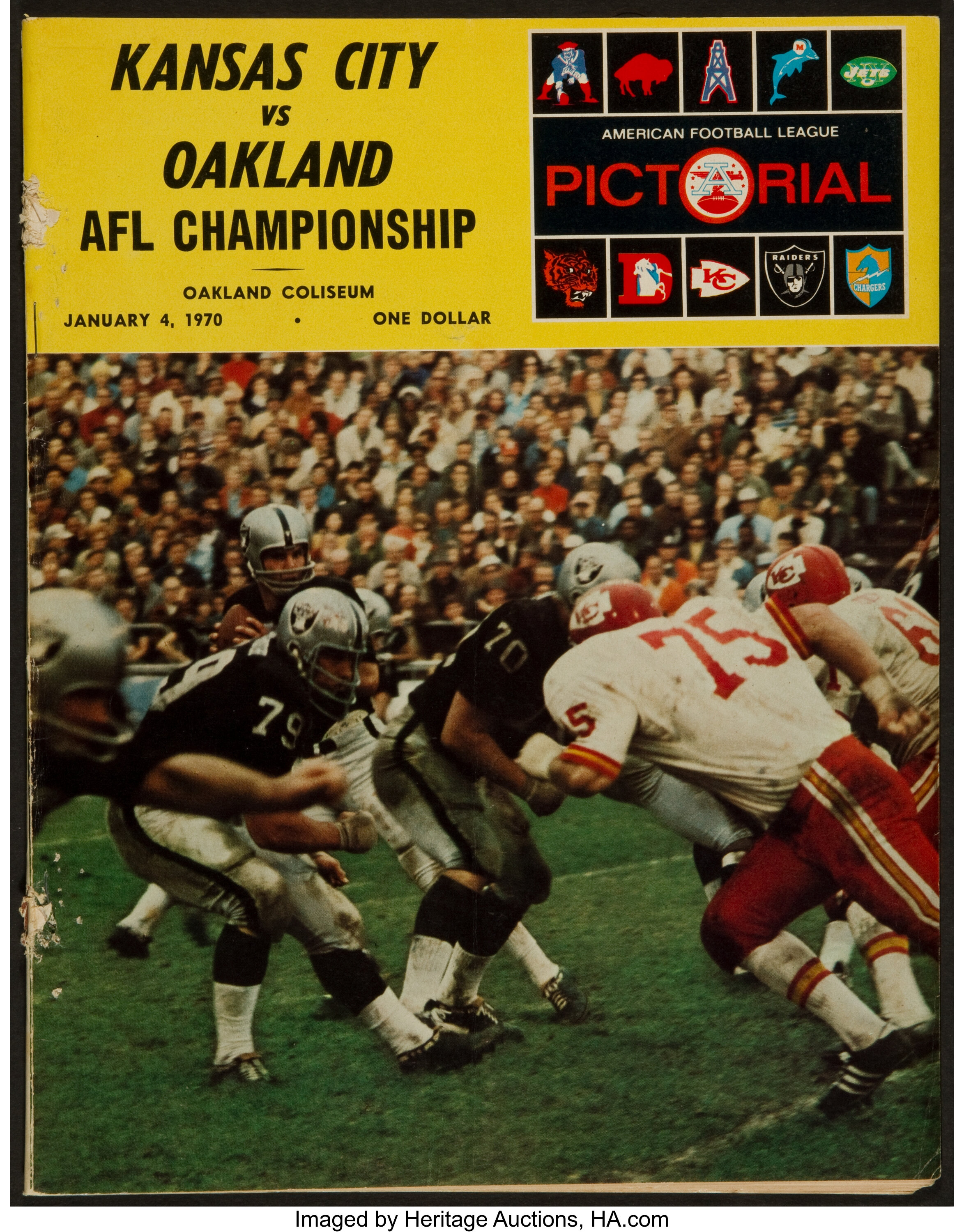 AFL Program: Kansas City Chiefs vs. Miami Dolphins (October 19, 1969)