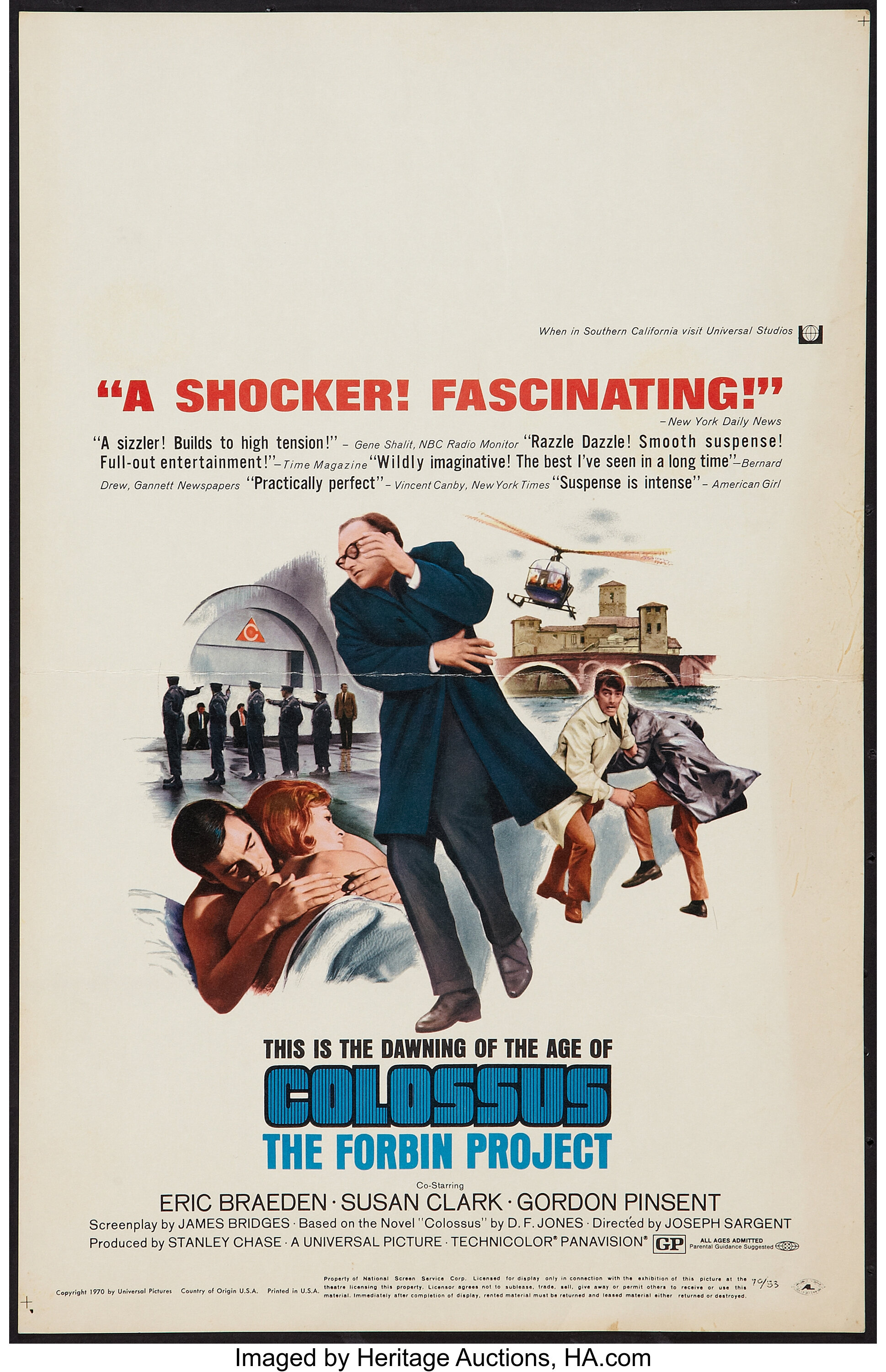 Colossus: The Forbin Project (Universal, 1970). Window Card (14