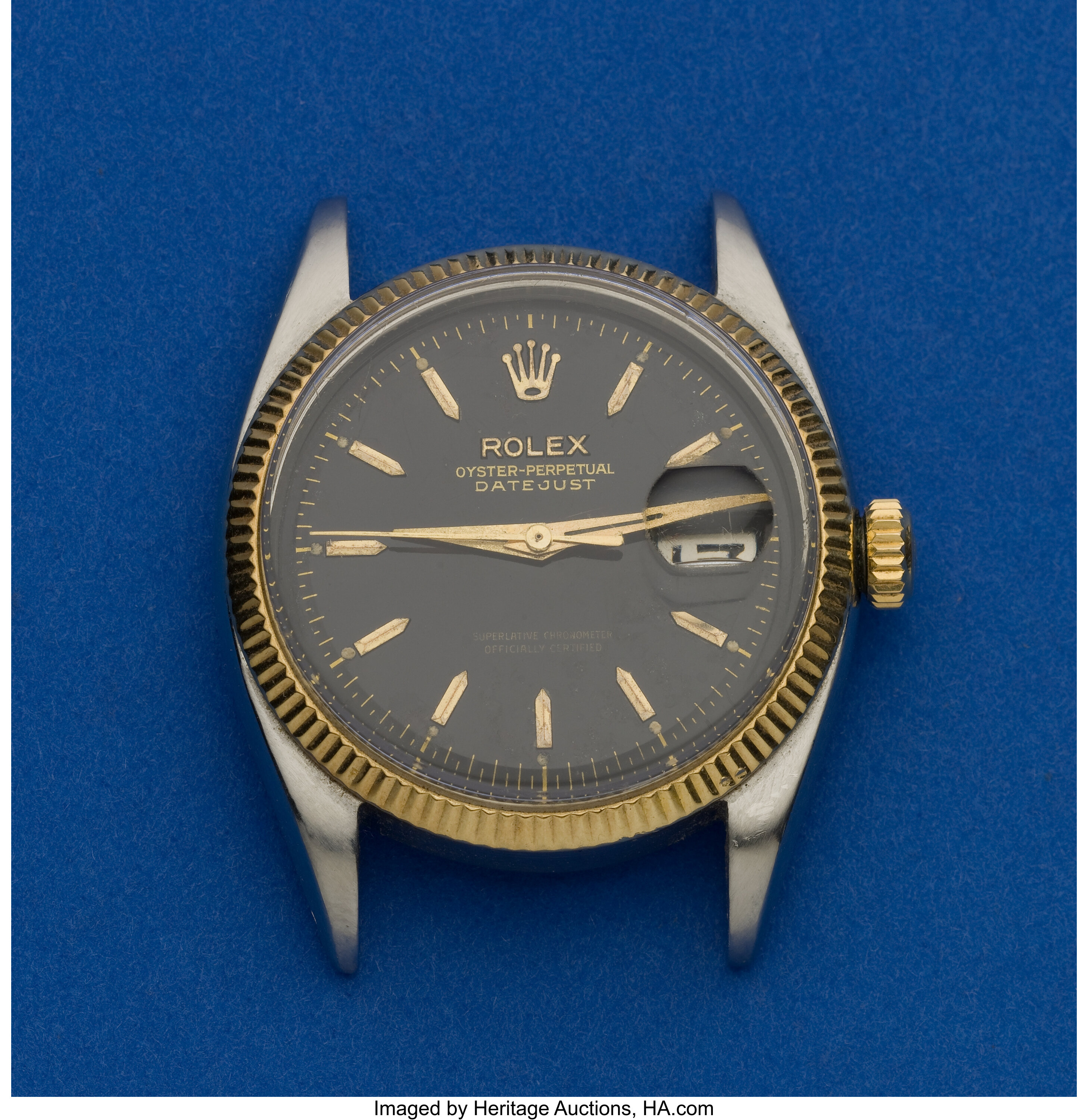 Rolex Ref 6605 Steel Gold Oyster Perpetual Datejust Circa 1955 Lot Heritage Auctions