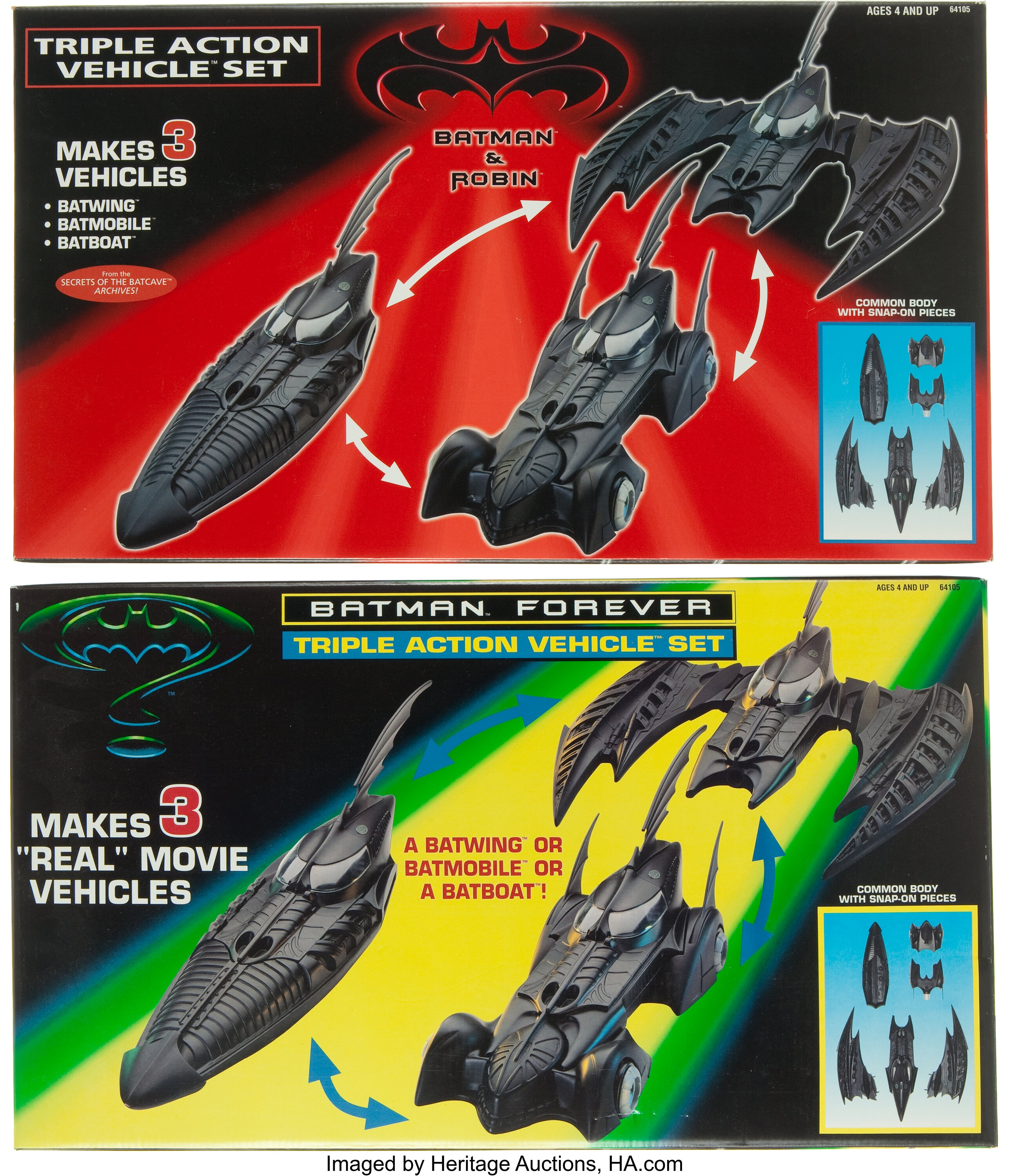 Batman Triple Action Vehicle Set Group (Kenner, 1996-97).... | Lot #12651 |  Heritage Auctions