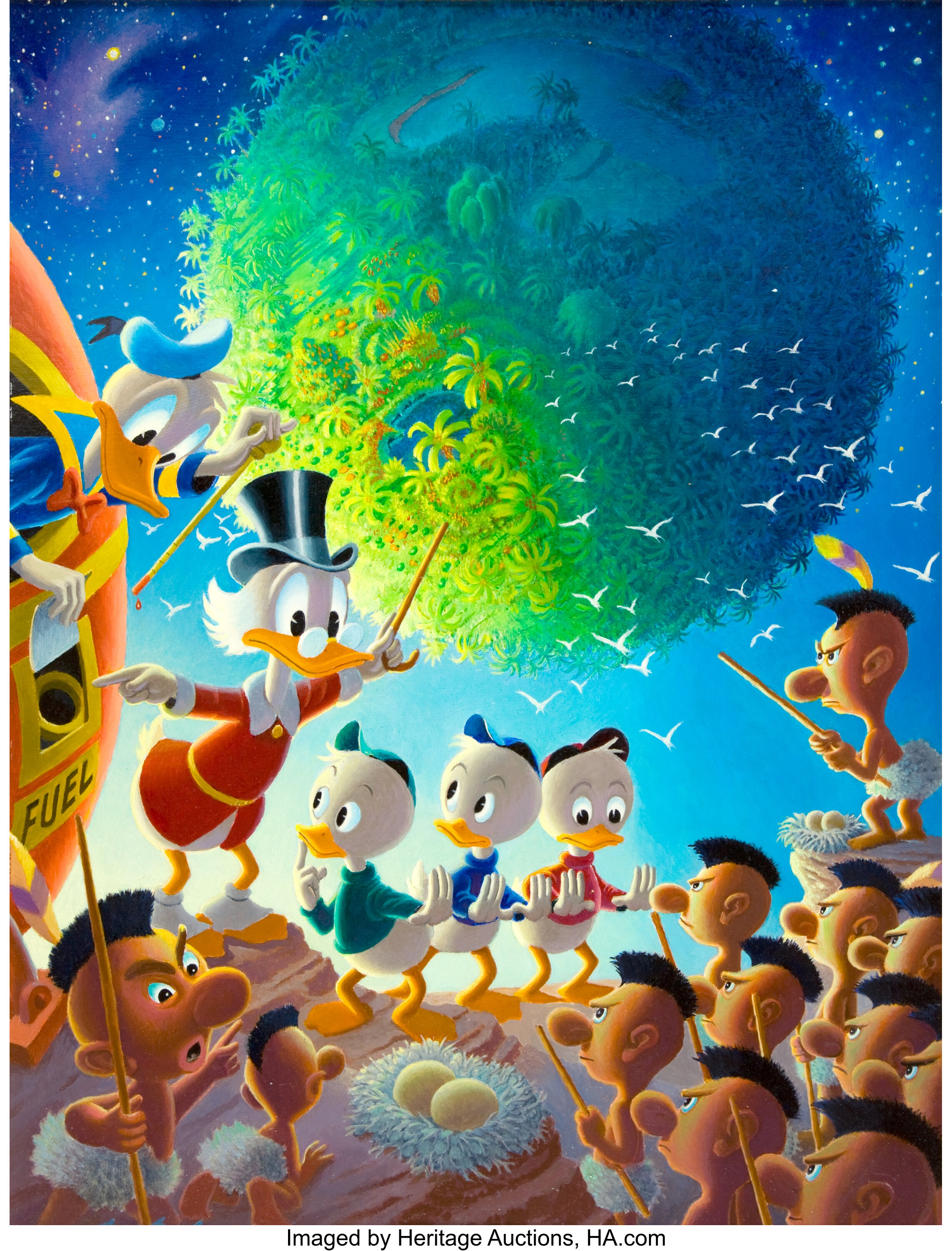 Uncle Scrooge's good life by Patrick Cornée (2023) : Painting Oil