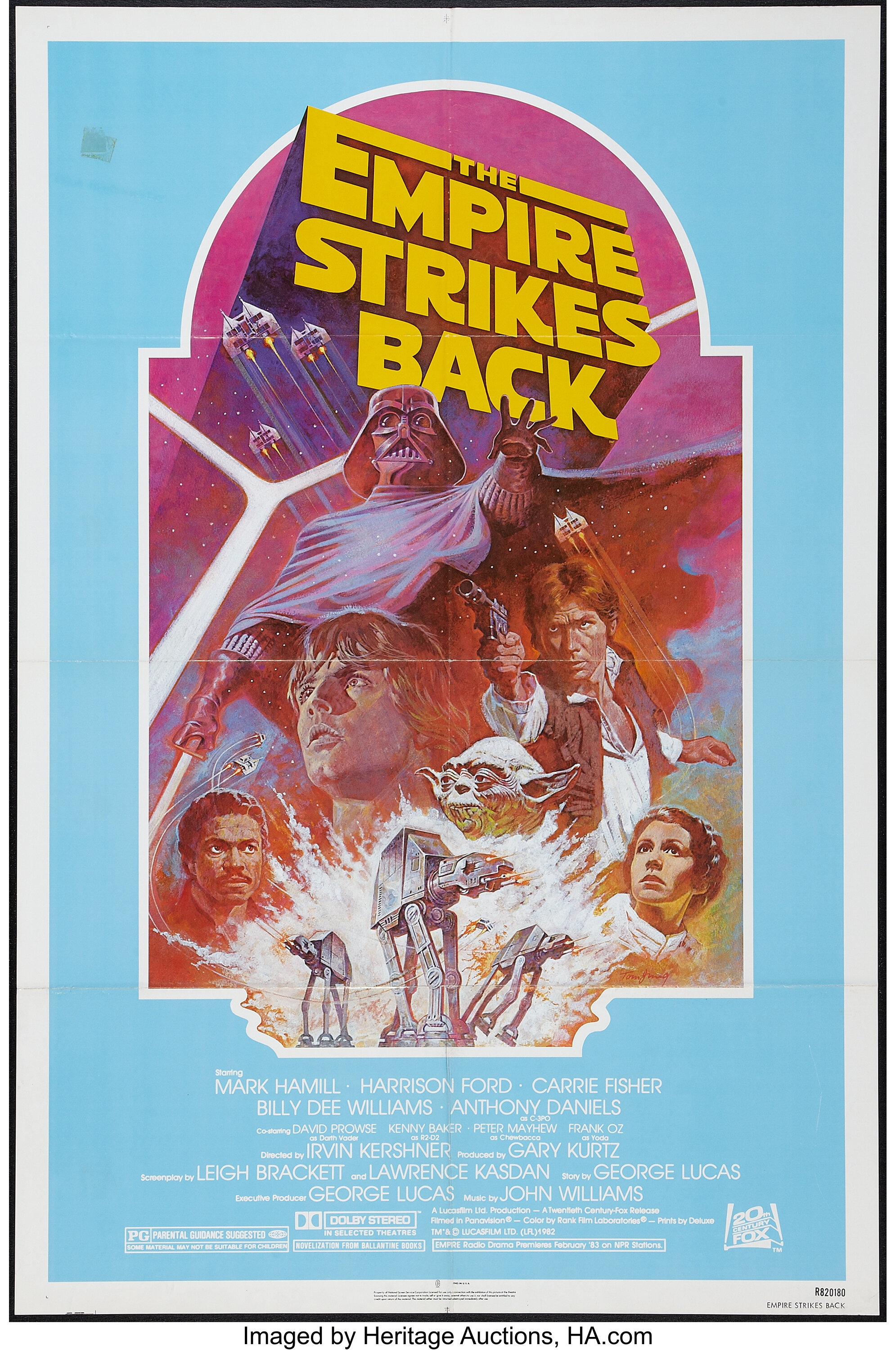 The Empire Strikes Back (20th Century Fox, R-1982). One Sheet (27 ...