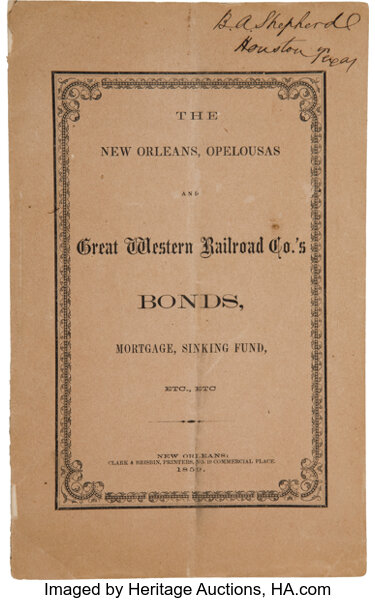 Railroads The New Orleans Opelousas And Great Western