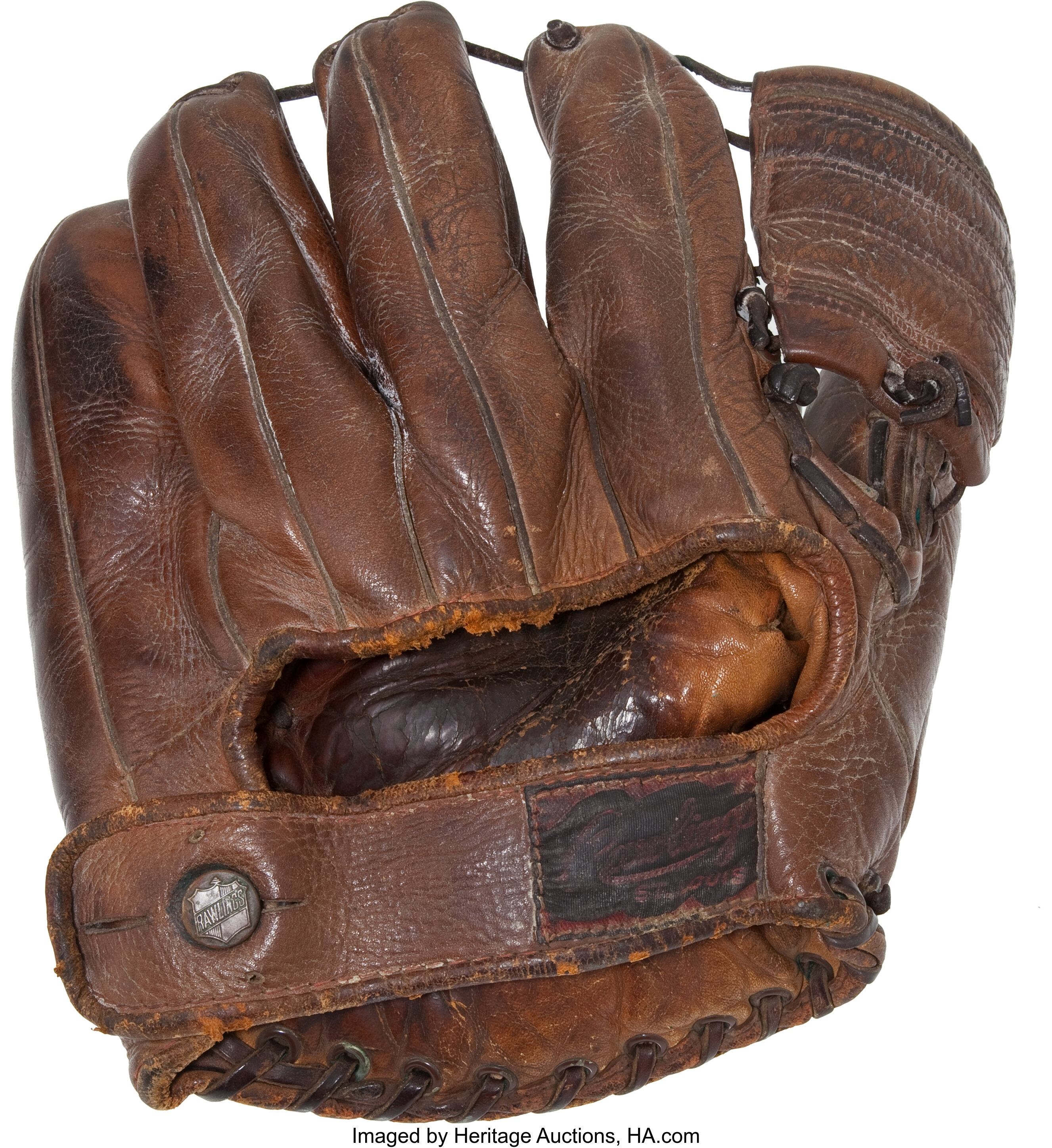 1950 Vintage Rawlings Right Handed Fielder's Leather gloves for