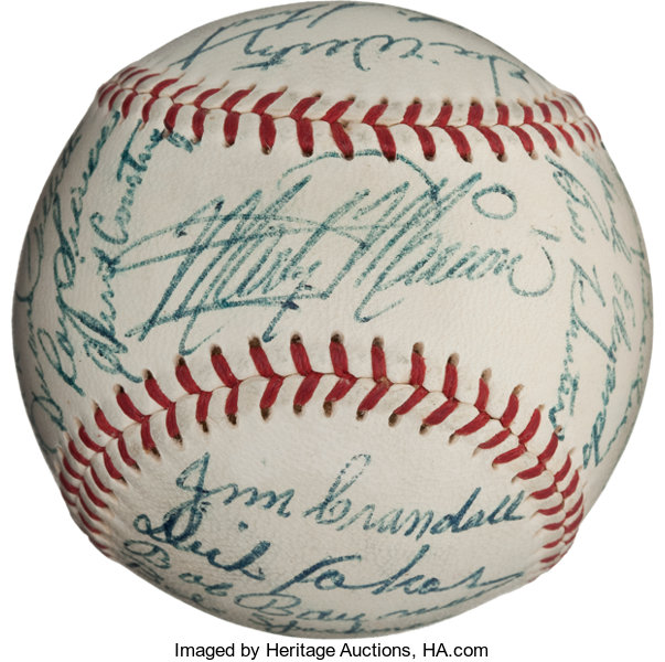 Sold at Auction: ST LOUIS BROWNS SATCHEL PAIGE AUTOGRAPHED BASEBALL