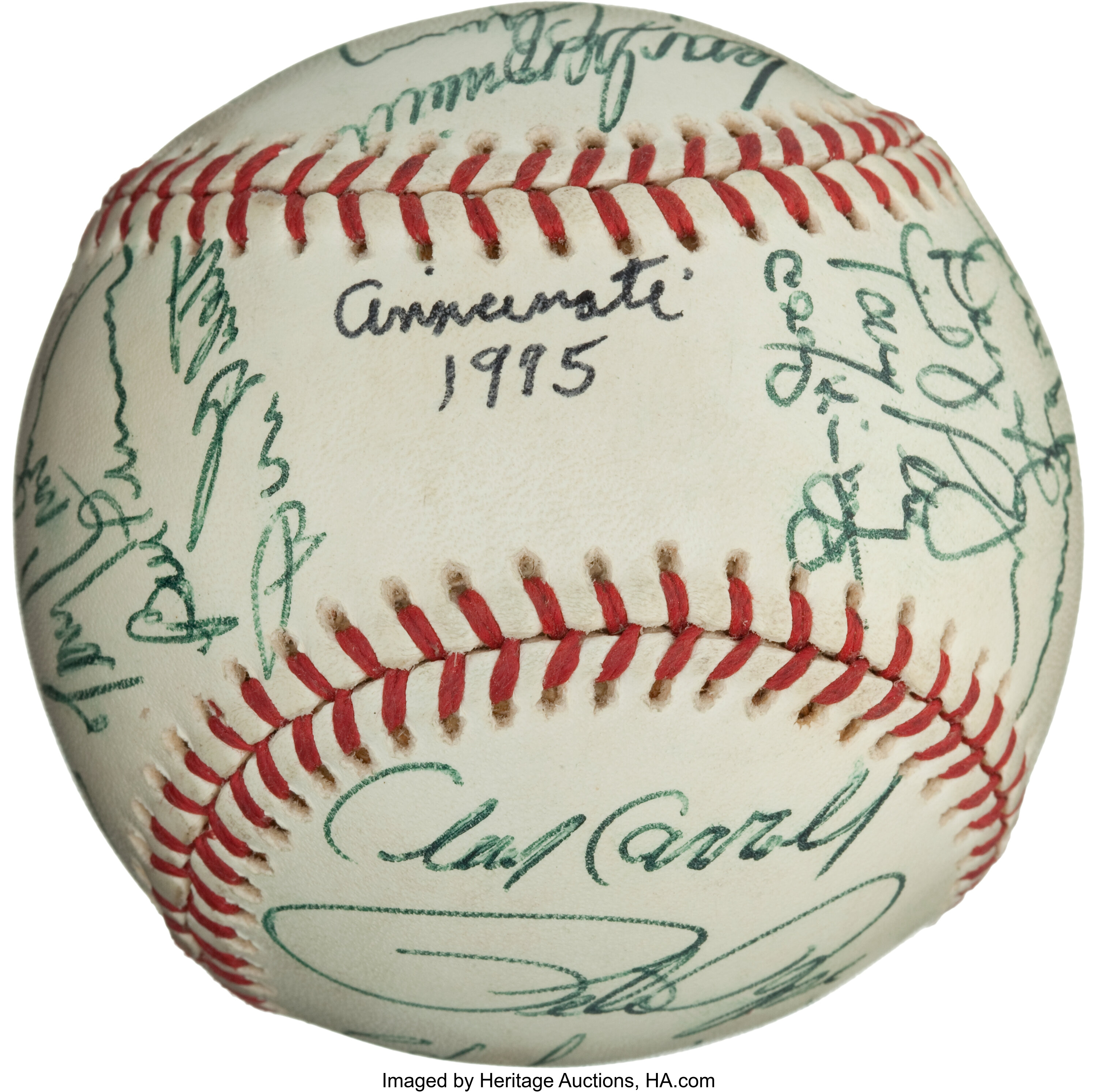 1975 cincinnati reds autographed baseball