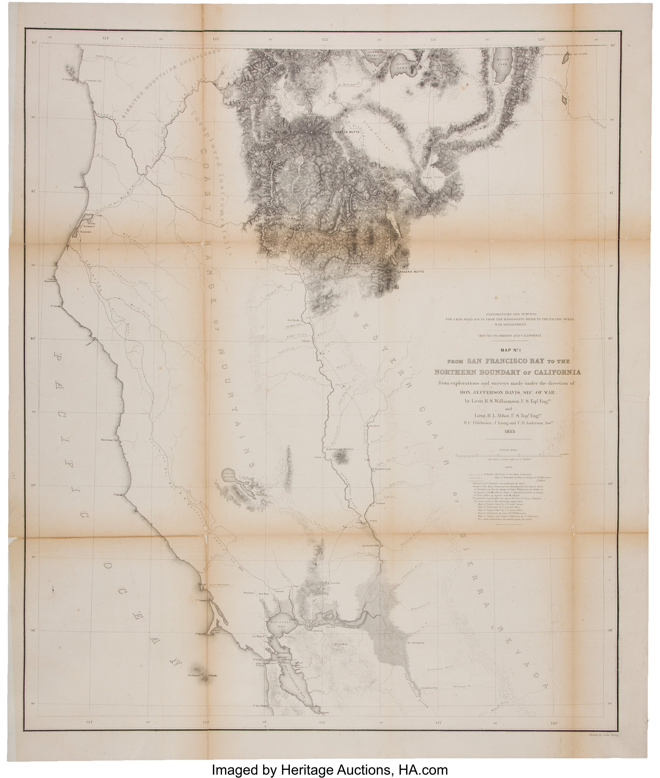 [Pacific Railroad Survey]. Collection of Thirty-Two Maps... (Total ...