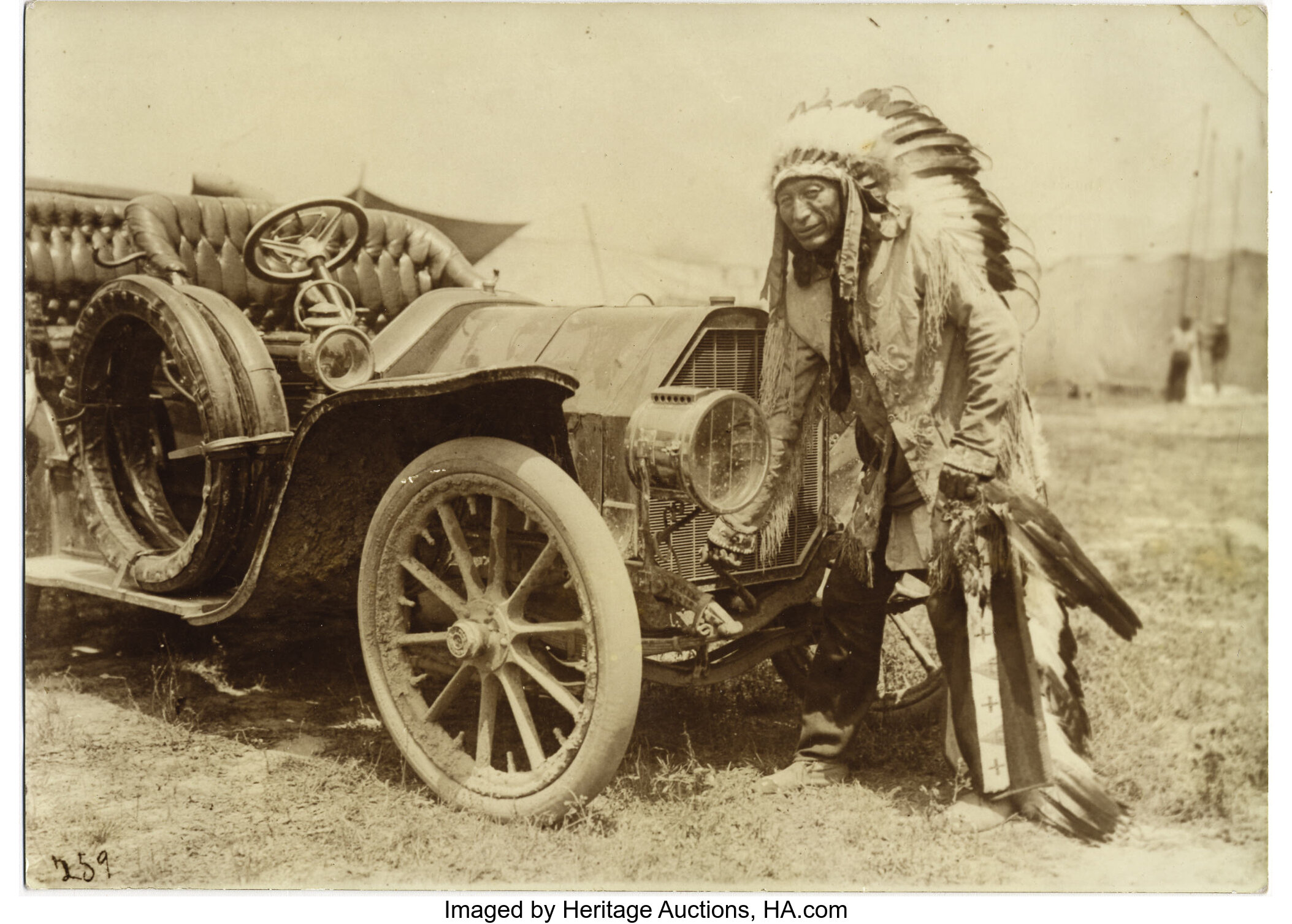 RARE WILD WEST SHOW NATIVE AMERICAN INDIAN WITH FULL REGALIA AND | Lot ...