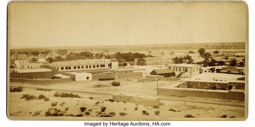 View Of El Paso Texas Cabinet Card By F Parker Ca 1882 90