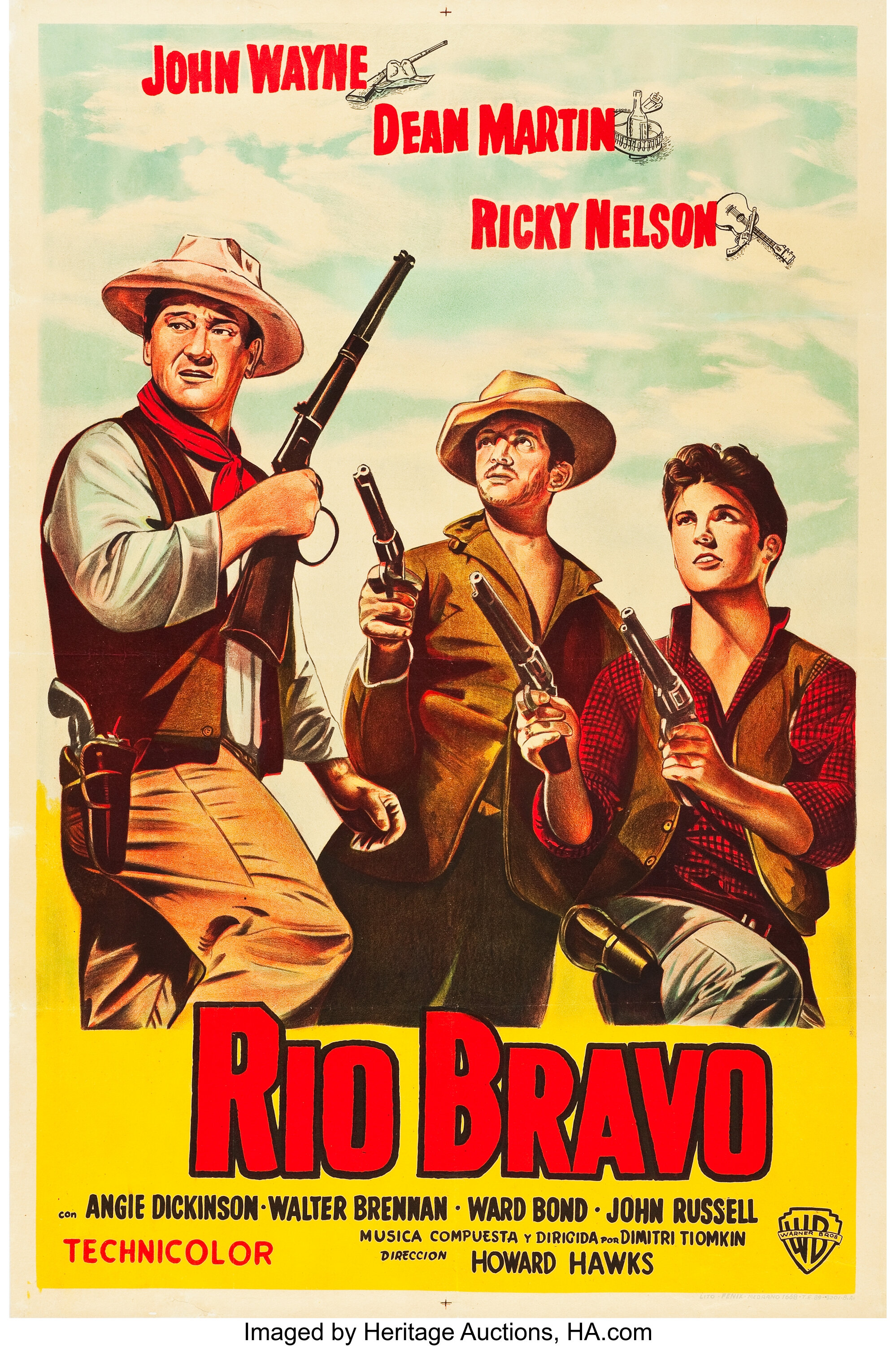 Rio Bravo Warner Brothers 1959 Argentinean Poster 29 X Lot 1 Heritage Auctions