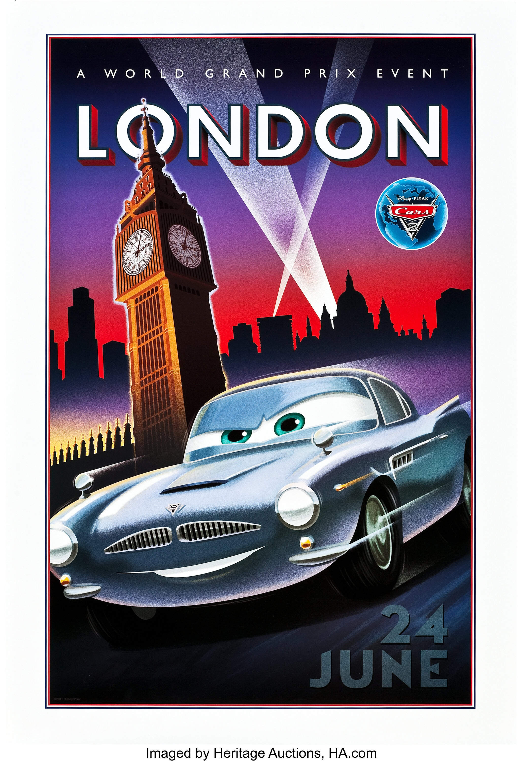 disney cars 2 poster