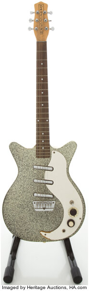 Danelectro 3 Pickup Gold Sparkle Solid Body Electric Guitar