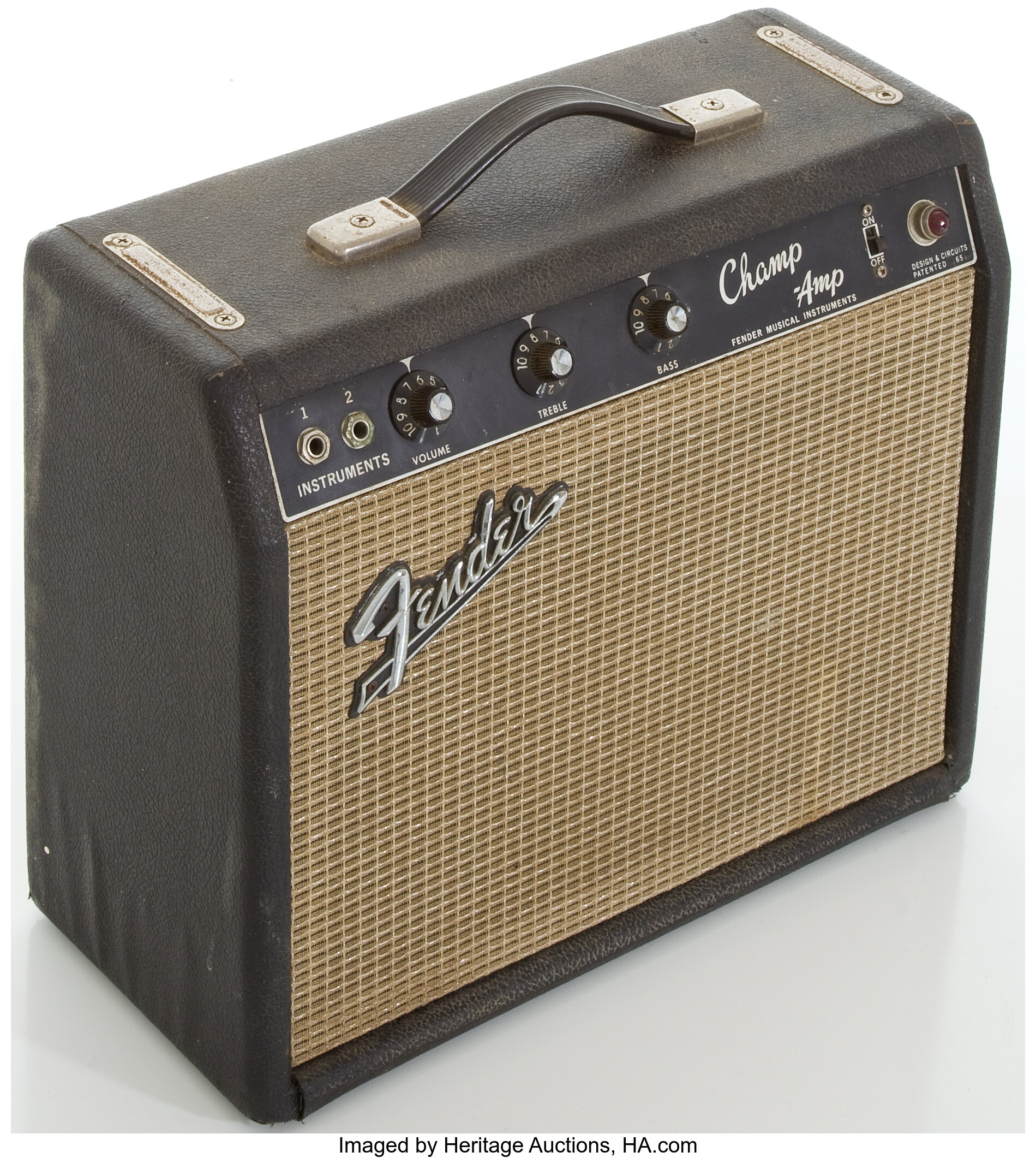 Circa 1966 Fender Champ Blackface Guitar Amplifier, #A09105